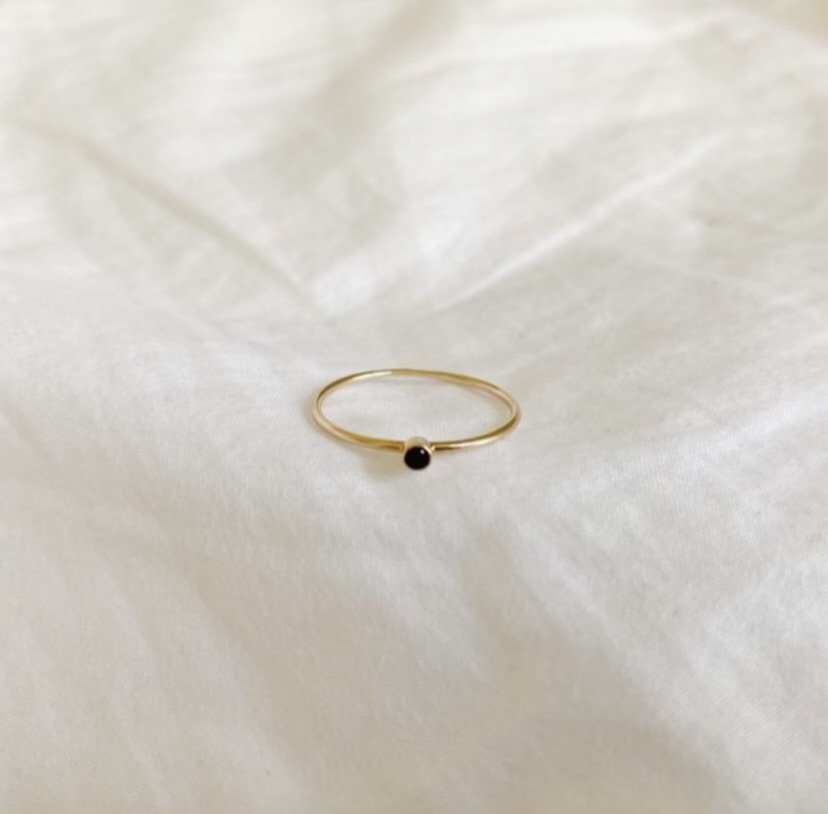 Theodora Solid 14k Gold Stacking Ring