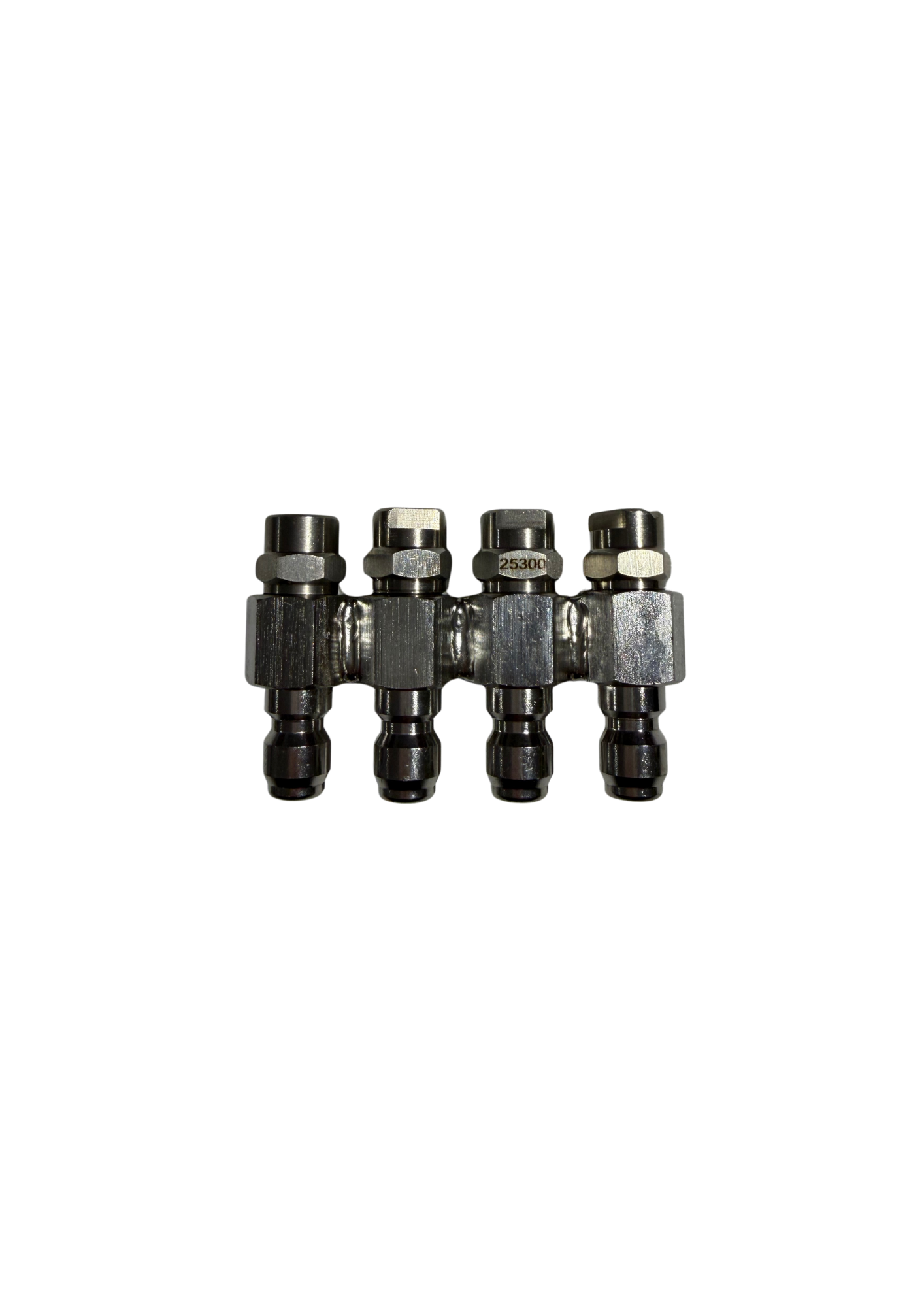 Stainless Steel Low Pressure J-Rod – 4 Nozzle Soft Wash Holder TYPE B