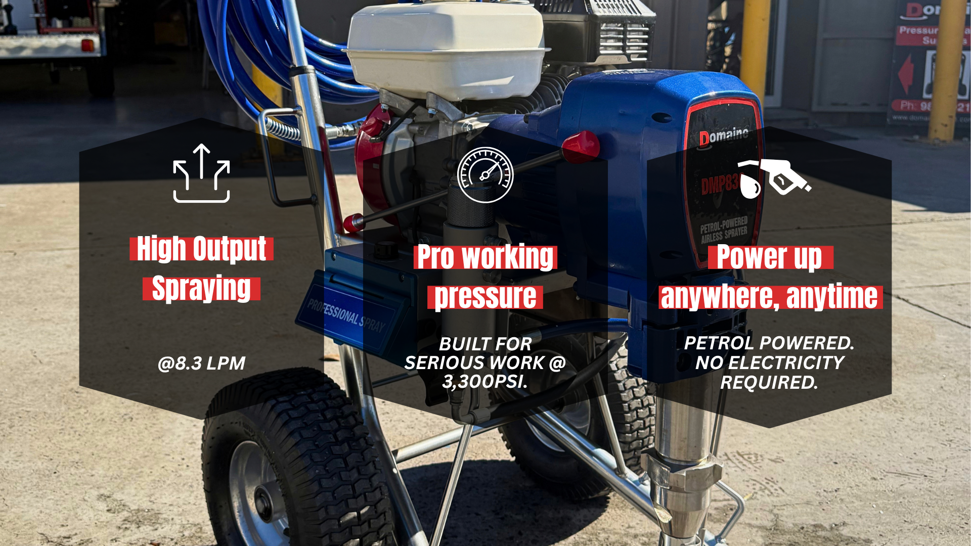 DME830 Heavy Duty Airless Paint Sprayer Machine