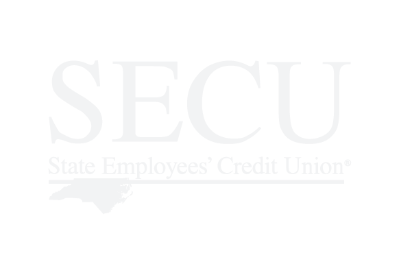 SECU State Employees' Credit Union logo with North Carolina map silhouette.