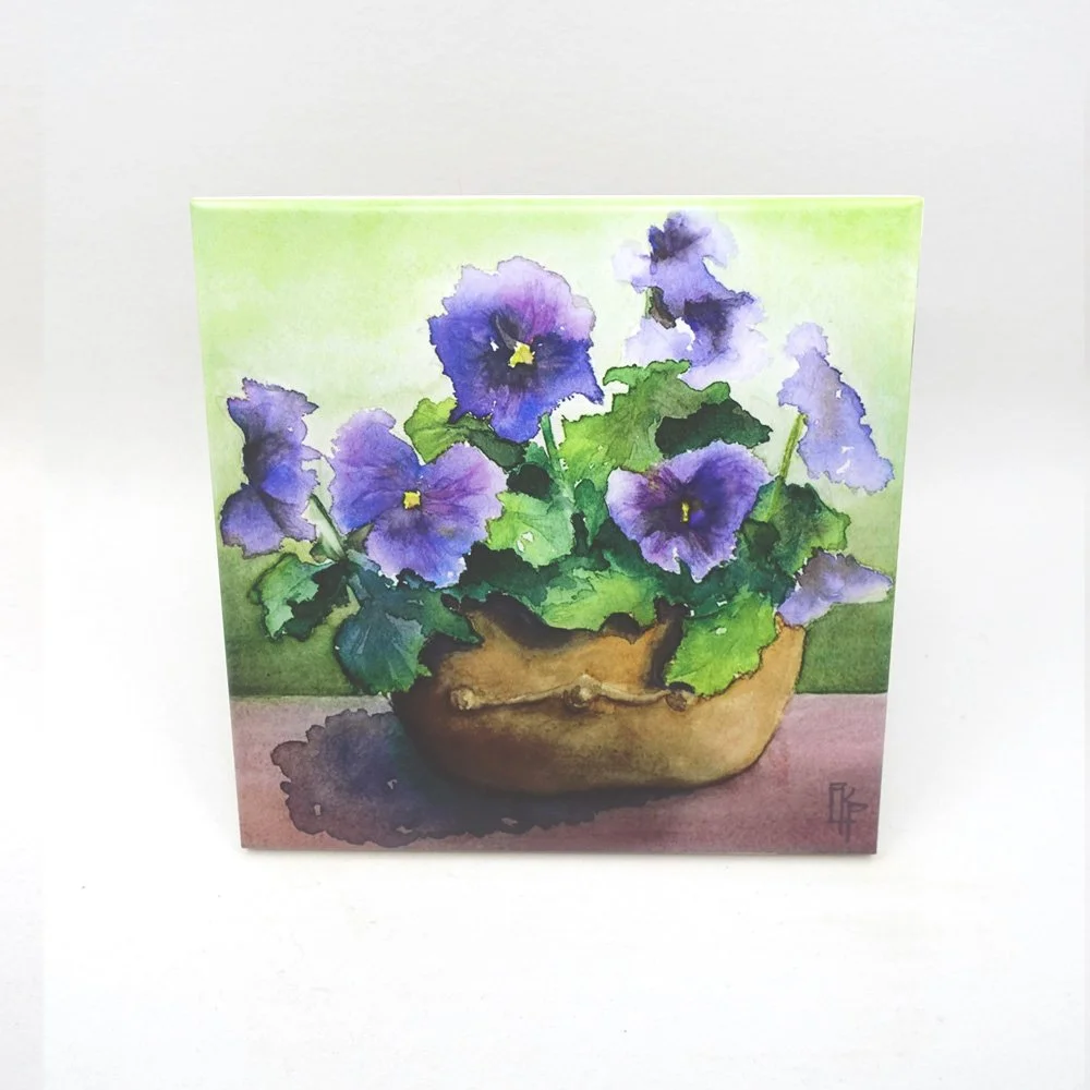 Purple Pansies