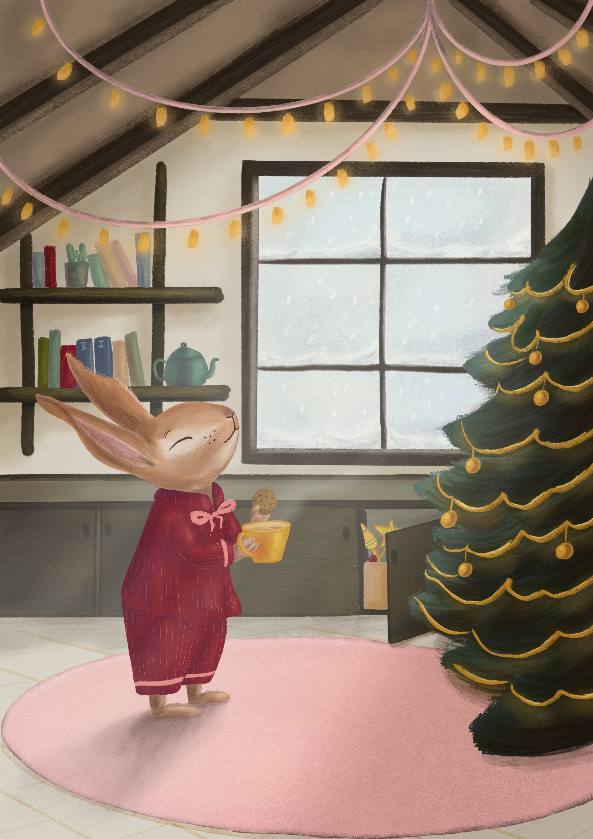 Winter Bunnies - Christmas Morning