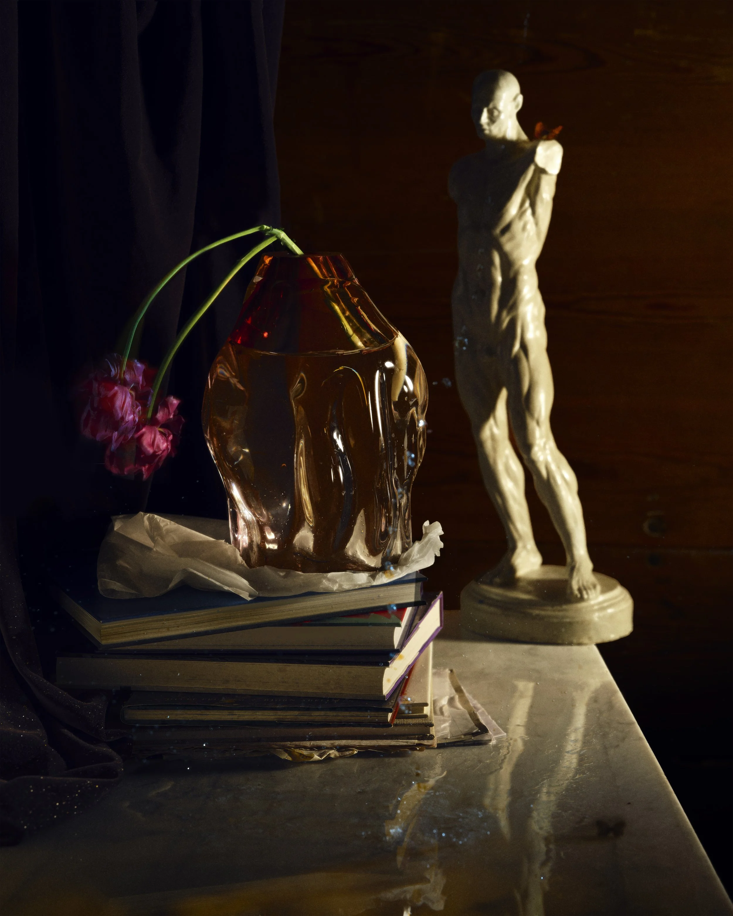 Second vanitas project (4/7),
Glass vase by artist Lisa Hartwig Ericson