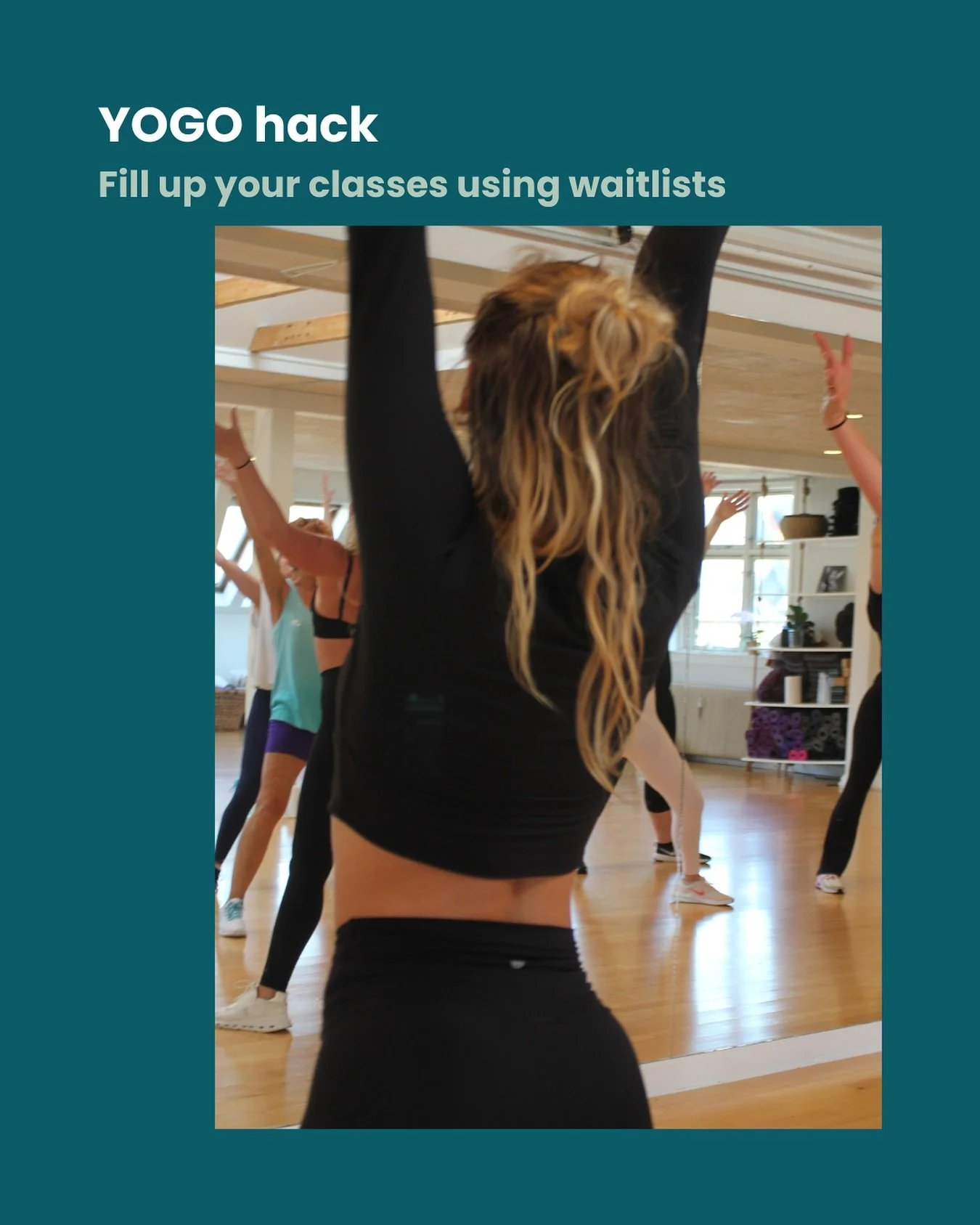 ✨ YOGO HACK: Fill up your classes using waitlists ✨
Ever had last-minute cancellations and empty spots in your classes? 🤔 

With YOGO&rsquo;s waitlist feature, you&rsquo;ll never miss out on a full house again.

Here&rsquo;s how it works:
 1️⃣ When 