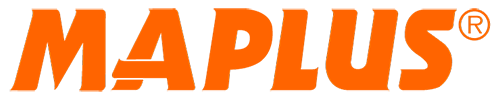 Maplus logo in orange, bold letters with a registered trademark symbol.
