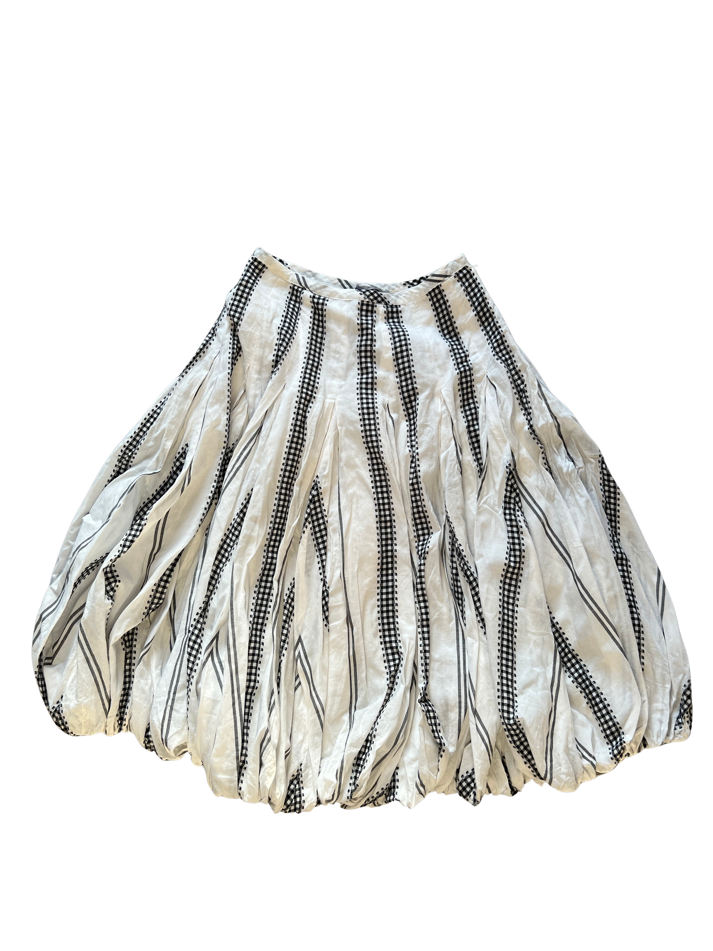 Jupe boule coton vichy