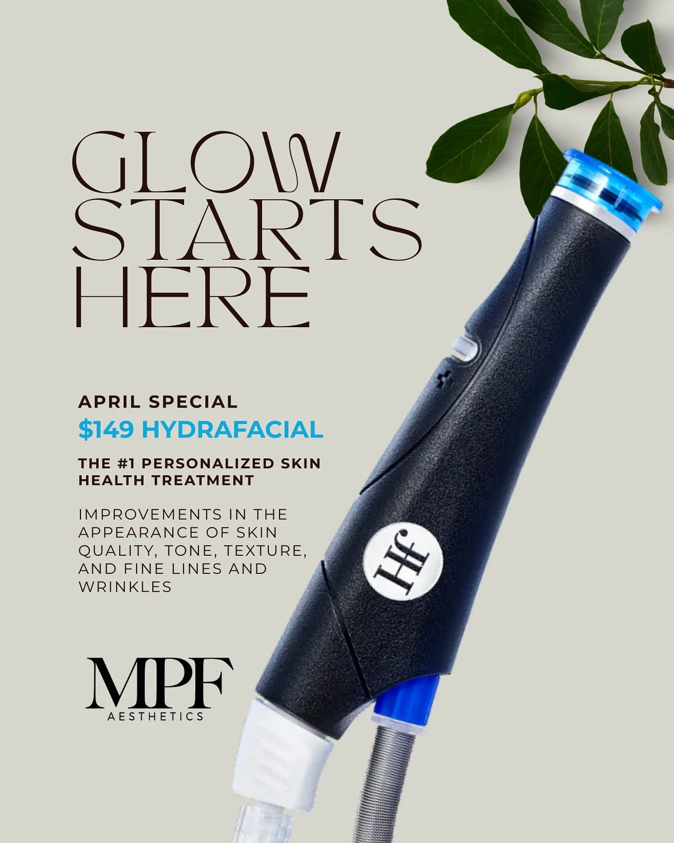 Your skin called&hellip; it wants a Hydrafacial 💧✨

Lucky for you, we&rsquo;re running a LIMITED April special 👀
(aka the perfect excuse to treat yourself)

Glowier, cleaner, smoother skin in one session
Yes please.

Don&rsquo;t wait&mdash;this dea