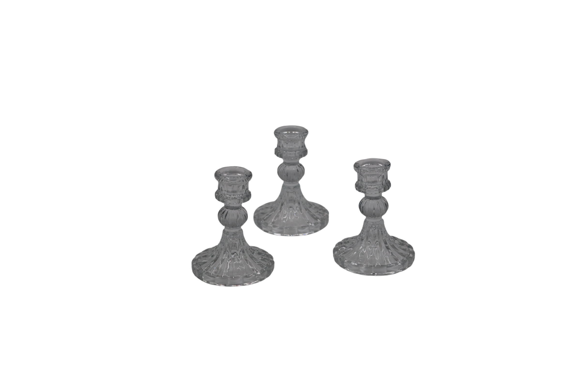 Glass Candlestick Holders
