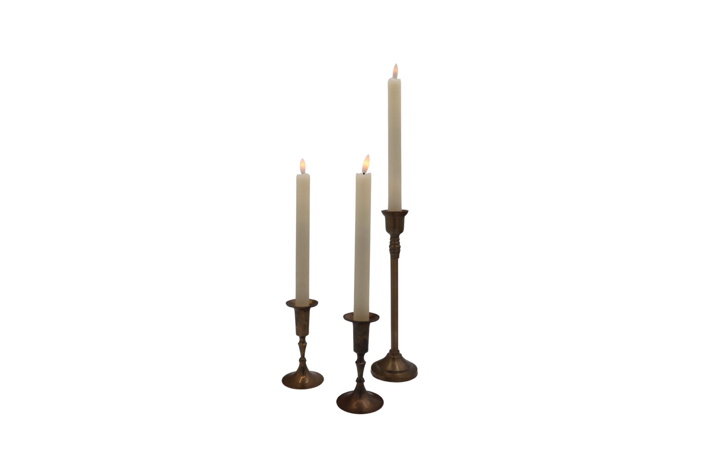 Flameless Ivory Taper Candles