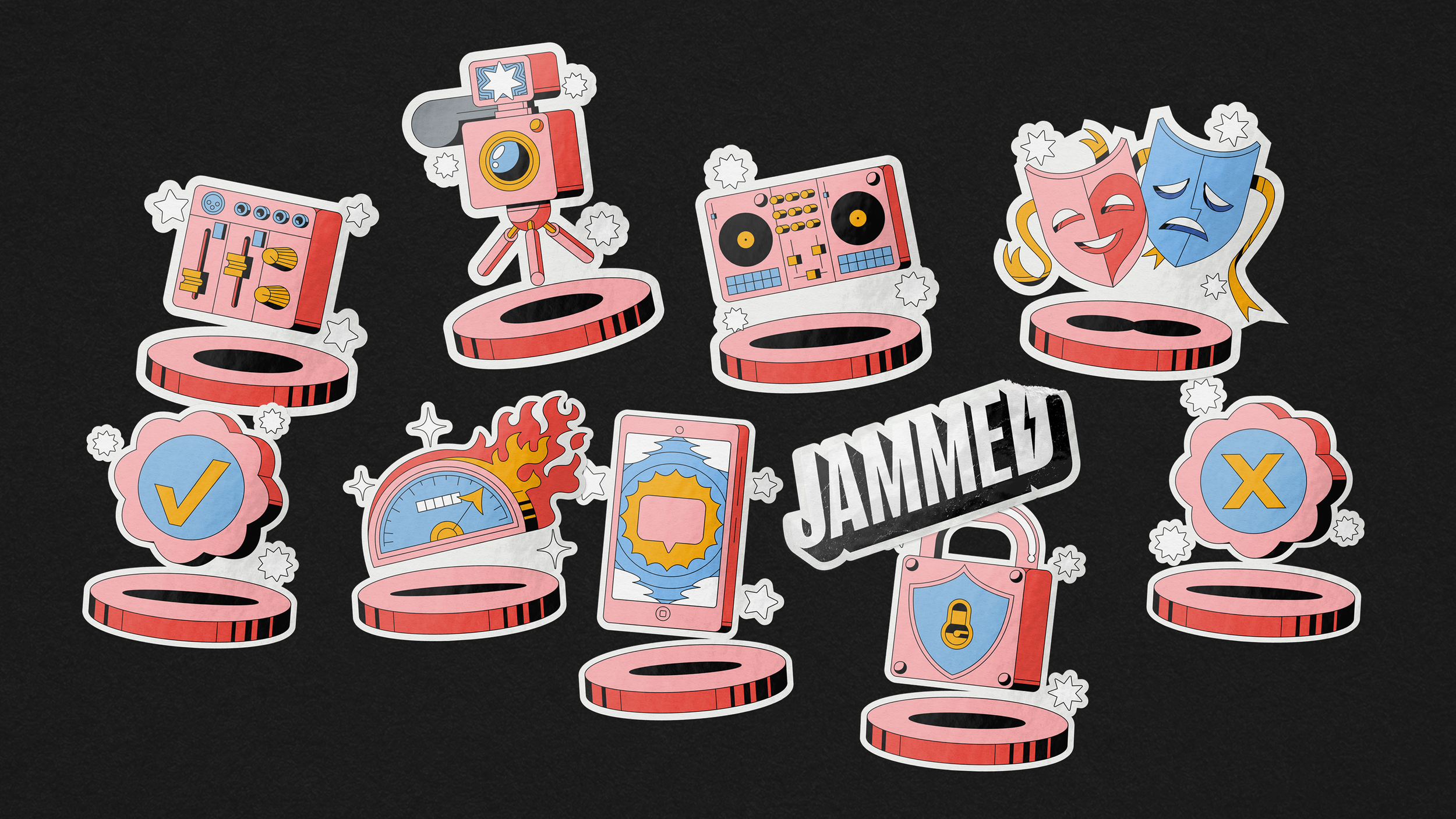 Jammed Website Features & Services Illustrations