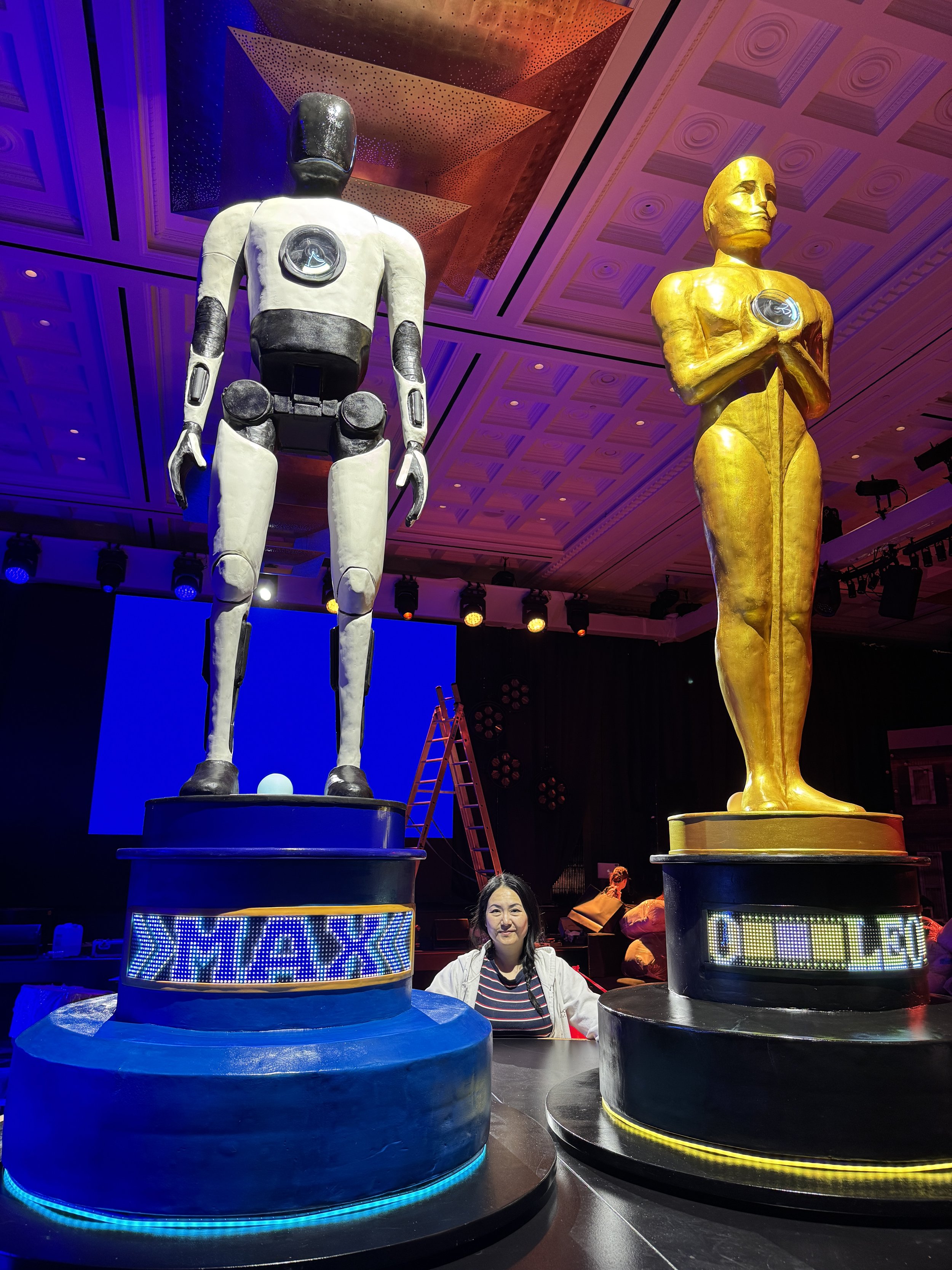 Tesla Optimus Robot and Oscar The Academy Award Cakes