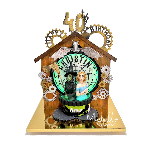 Wicked Themed Birthday Cake for Christine's 40th