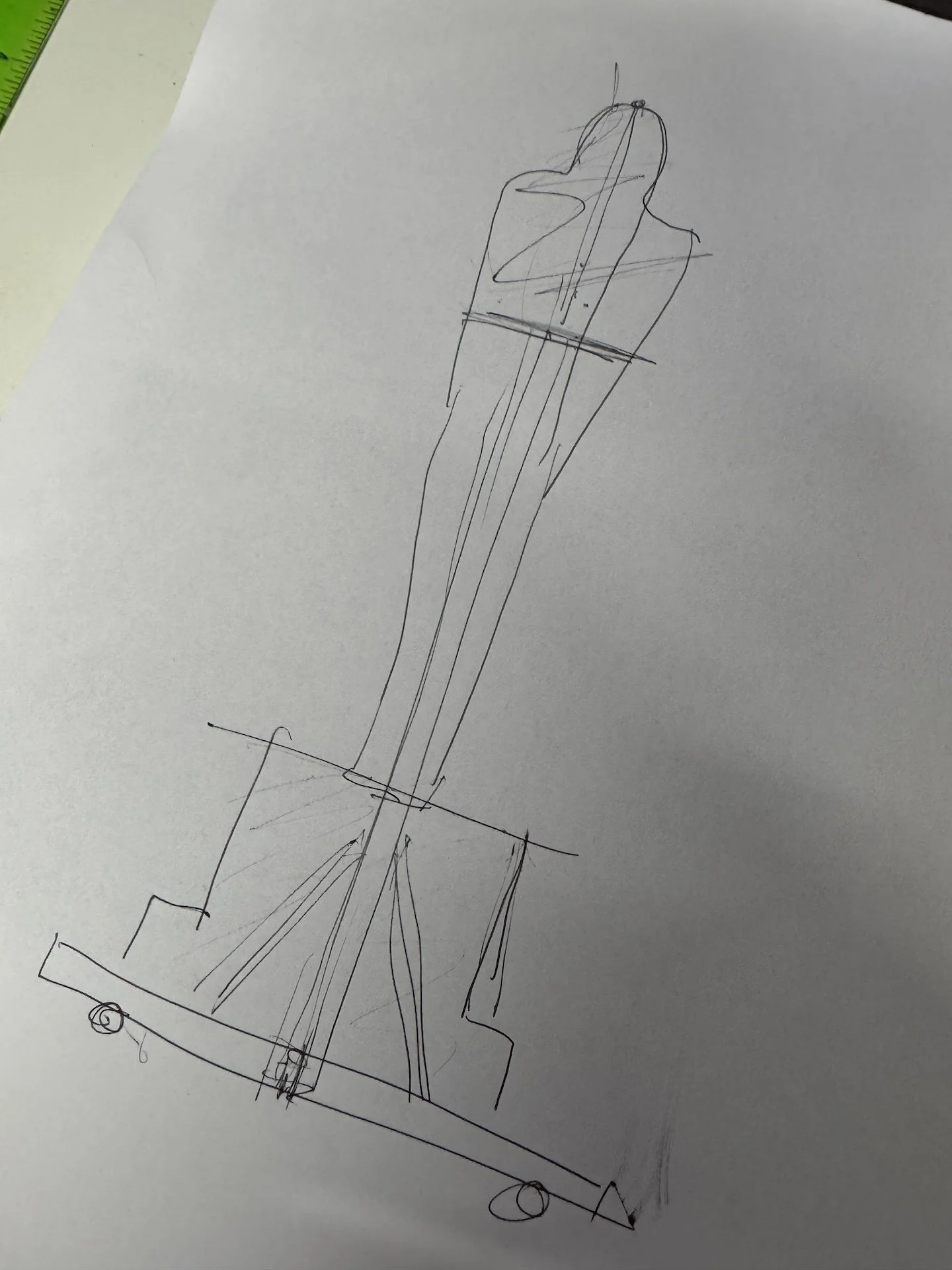 Michelle's rough sketch for Oscar Cake