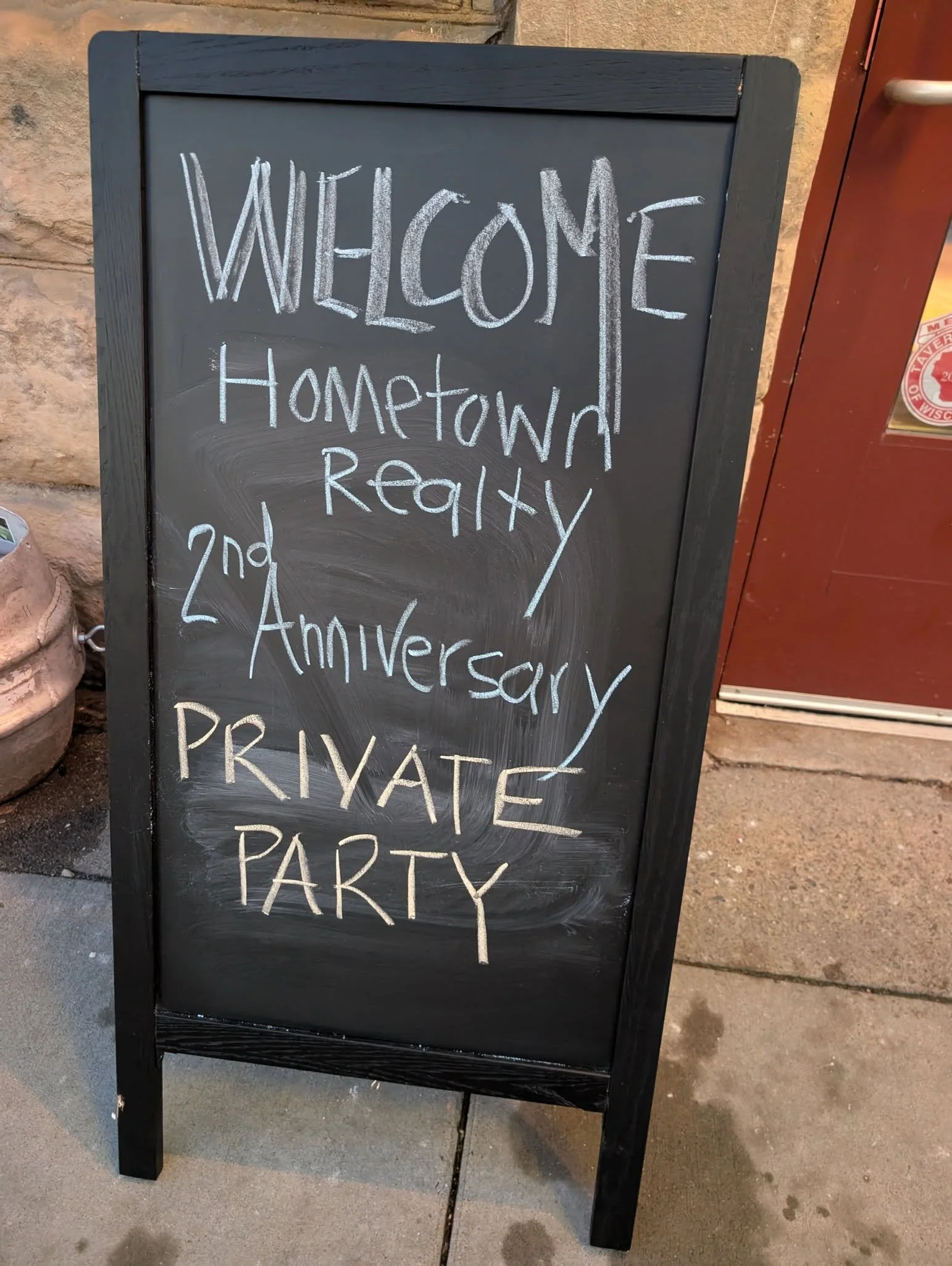 Excited to be at a private party!