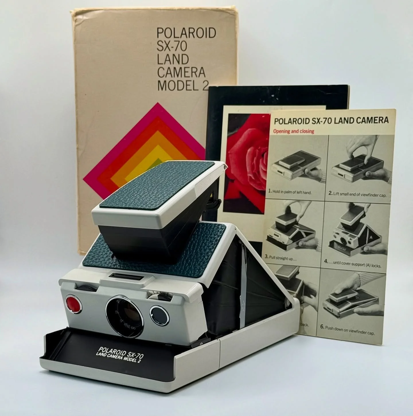 3 new SX-70s available now:

1. Ivory white Model 2 with original box and manuals. Reskinned in blue-green Aki Asahi leather. 

2. Black Alpha 2, reskinned in black Aki Asahi embossed leather. 

3. [SOLD] Black Alpha 2 Executive, reskinned in black A