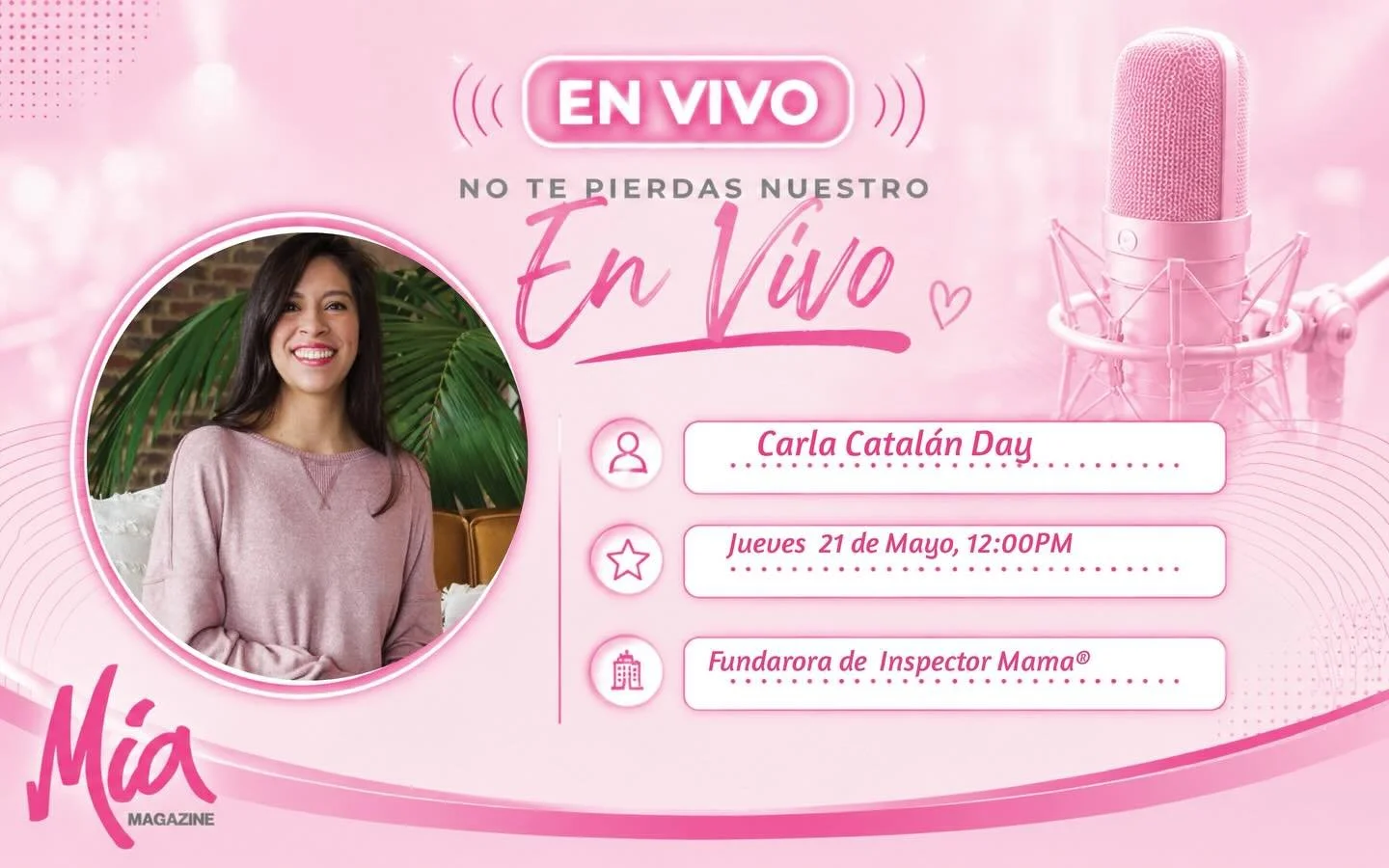 Friends y comadres, nos vemos EN VIVO today May 21 at 12PM ✨☕

I&rsquo;ll be chatting with Mia Magazine about:
🩷 the story behind Inspector Mama&reg;
🏡 creating homes that feel safe, warm, and full of love
✨ motherhood, cultura, nostalgia, y creati
