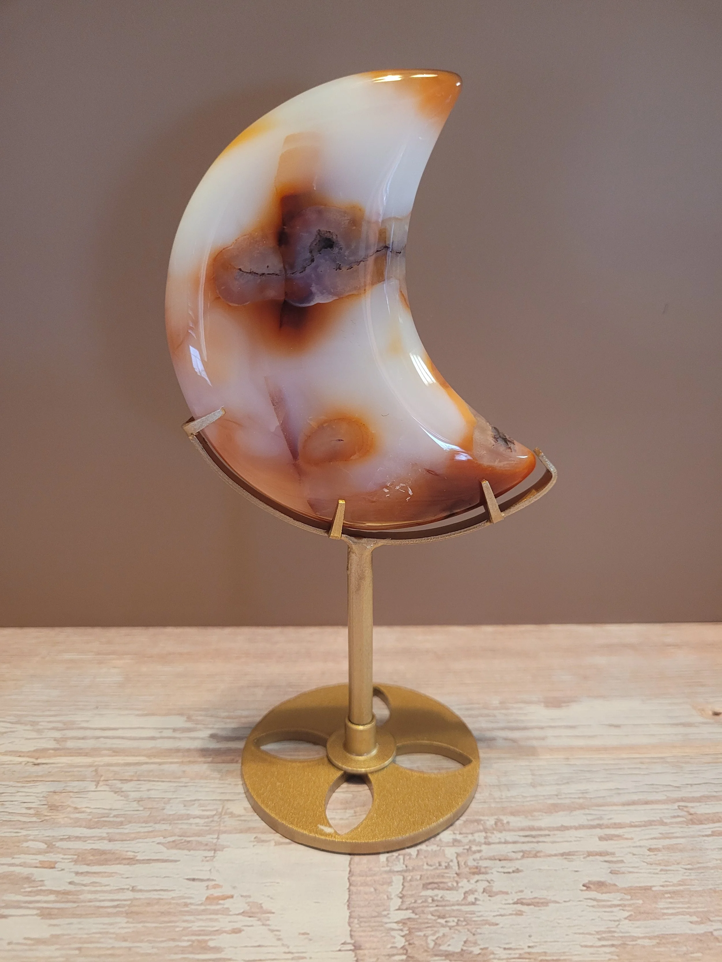 Carnelian Moon #3 with stand