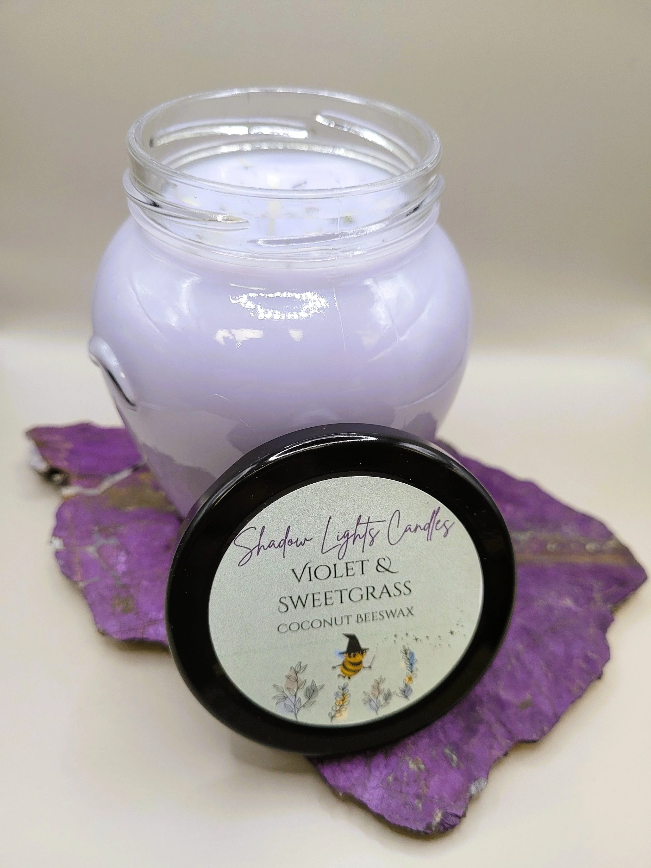 Violet & Sweetgrass Candle