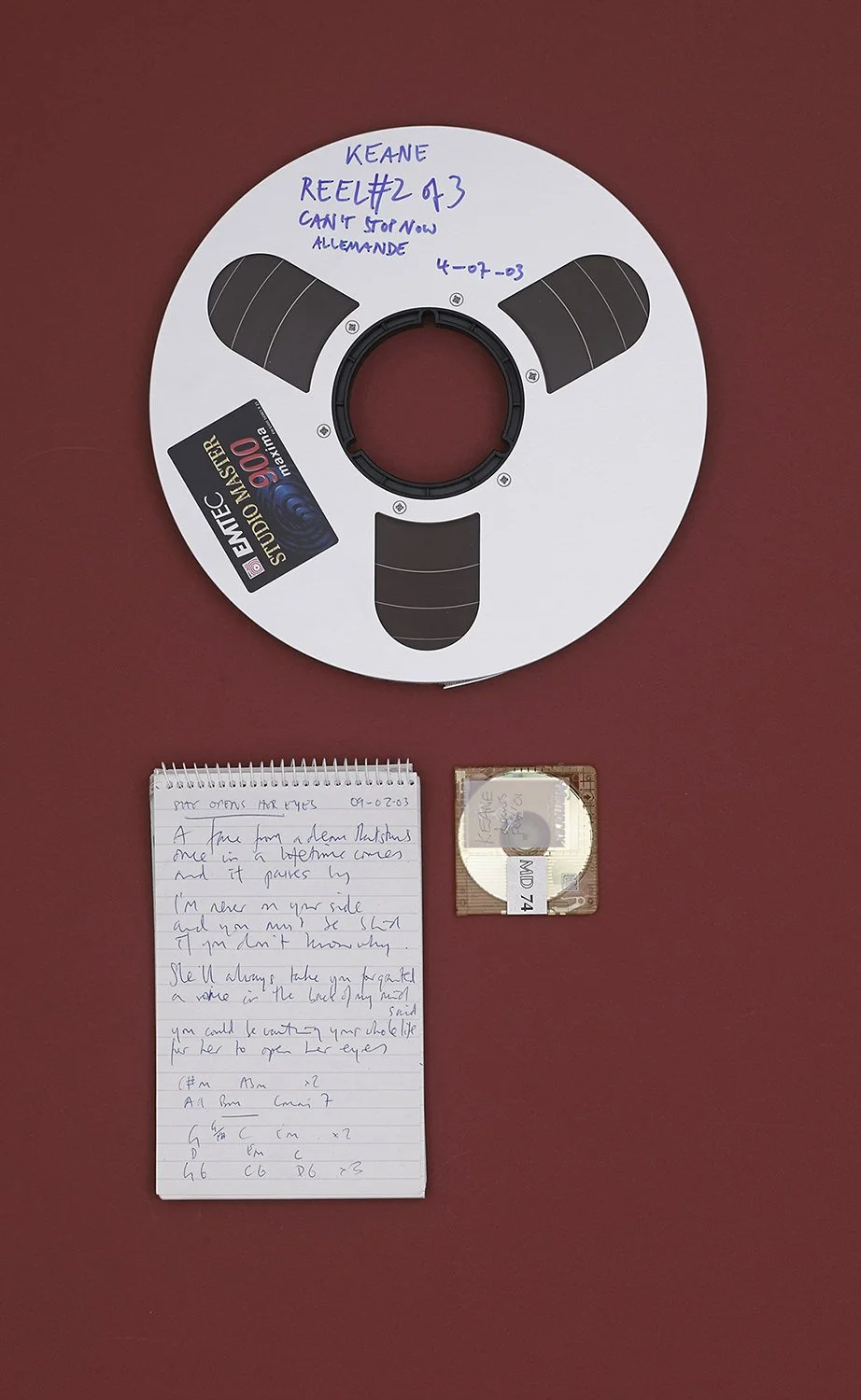 Best of Keane album photography illustrating key memorabilia from the bands history photographed by award winning photographer Alex Bibby