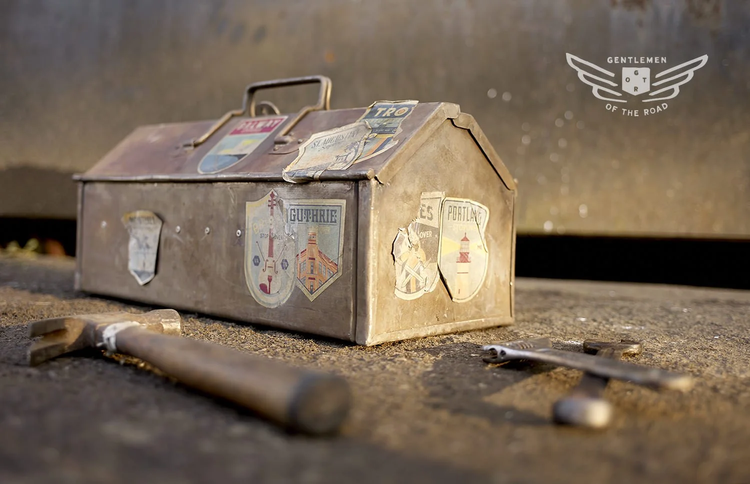 gentlemen of thew road logo shot for the mumford and sons tour