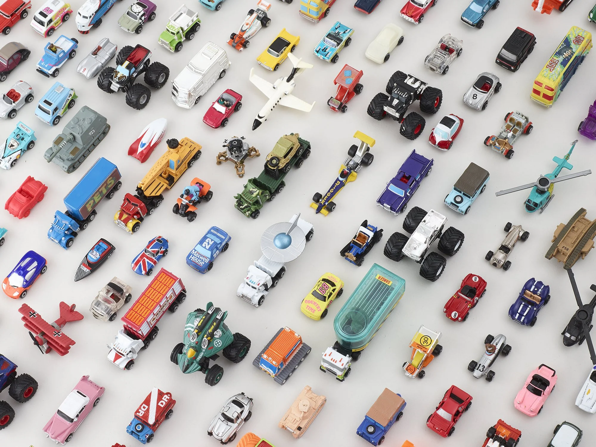 a collection of micro machine photographed by award winning photographer Alex Bibby