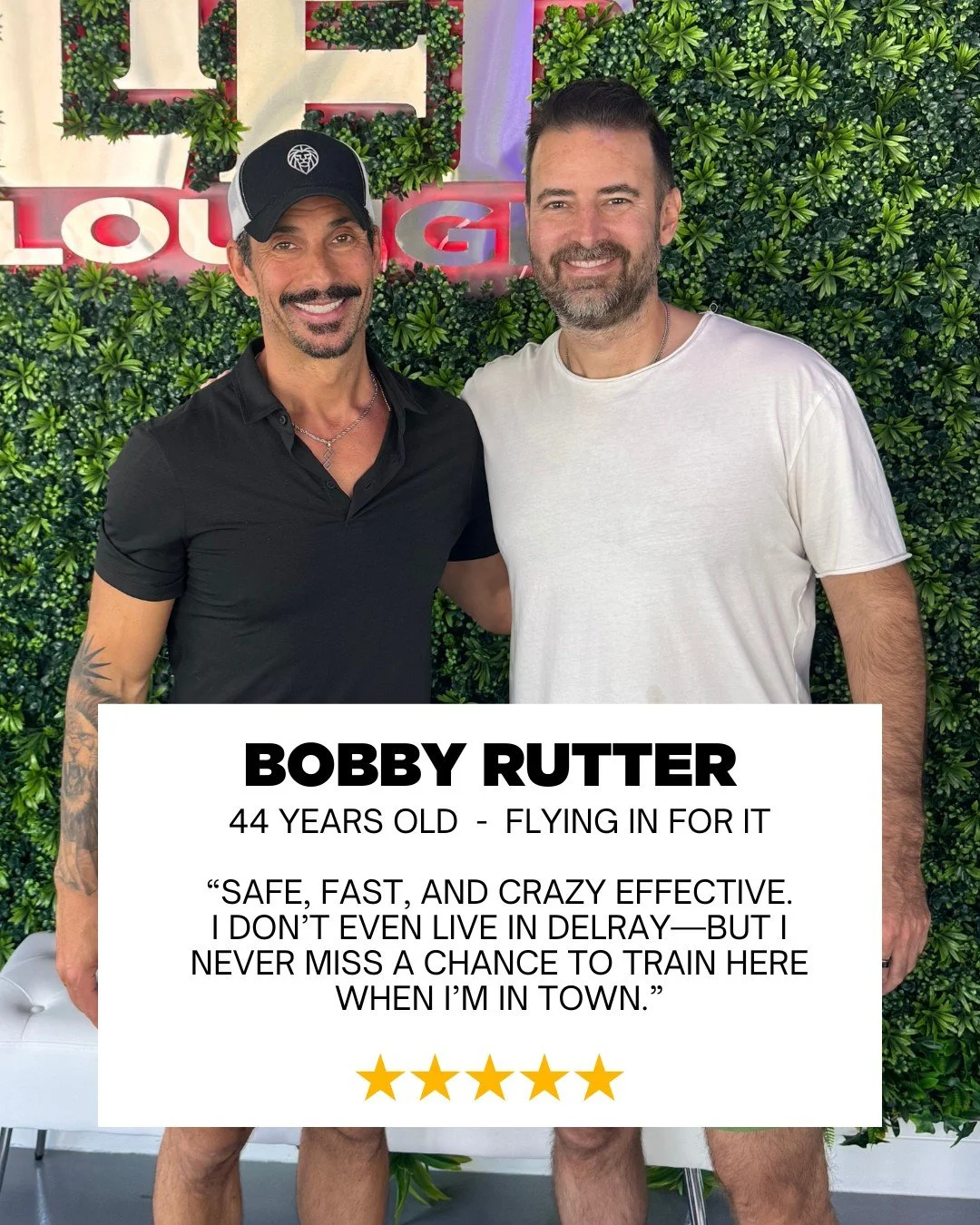 Doesn&rsquo;t live here, but flies in just to train. Curious why? 👇 Read on&hellip;

Bobby is the co-owner of &quot;Good Night John Boy&quot; Disco Clubs around the country (they just opened in Delray - check them out @johnboy.delray - it's GROOVY! 