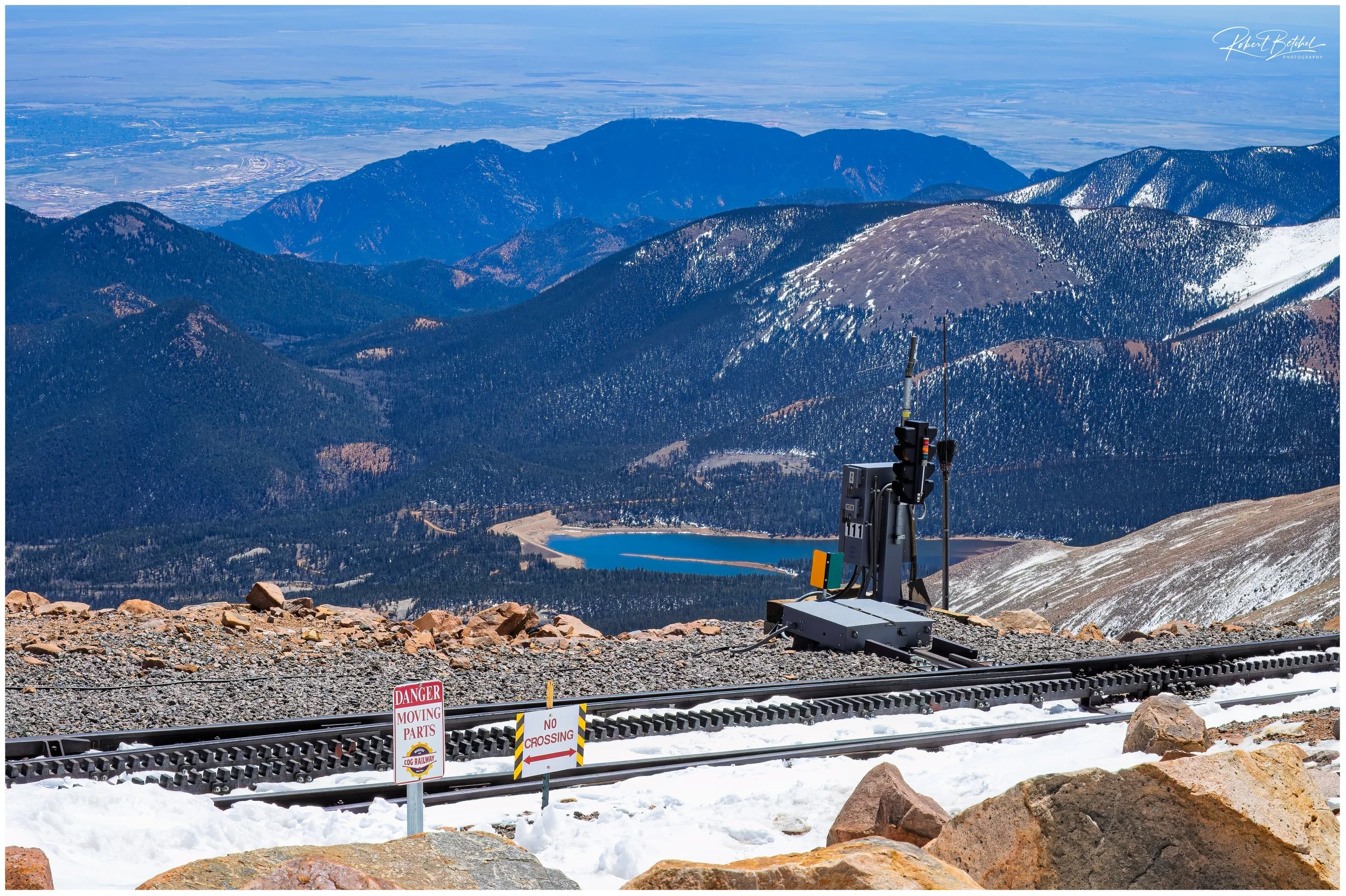 Cog railway atop Pikes Peak.jpg