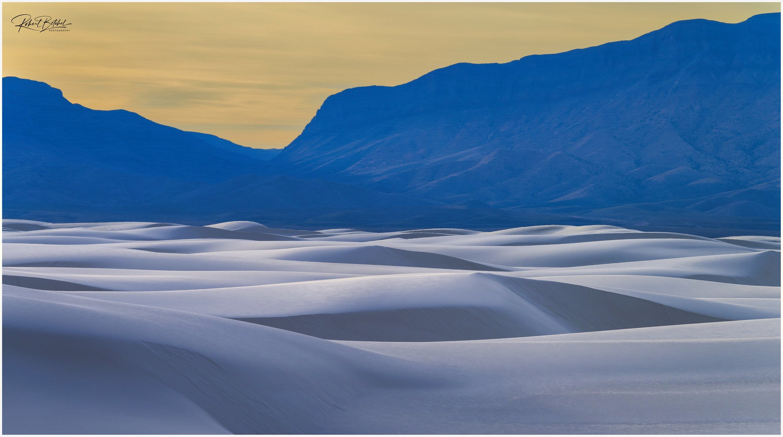 A white Sands Sunset in lovely soft light