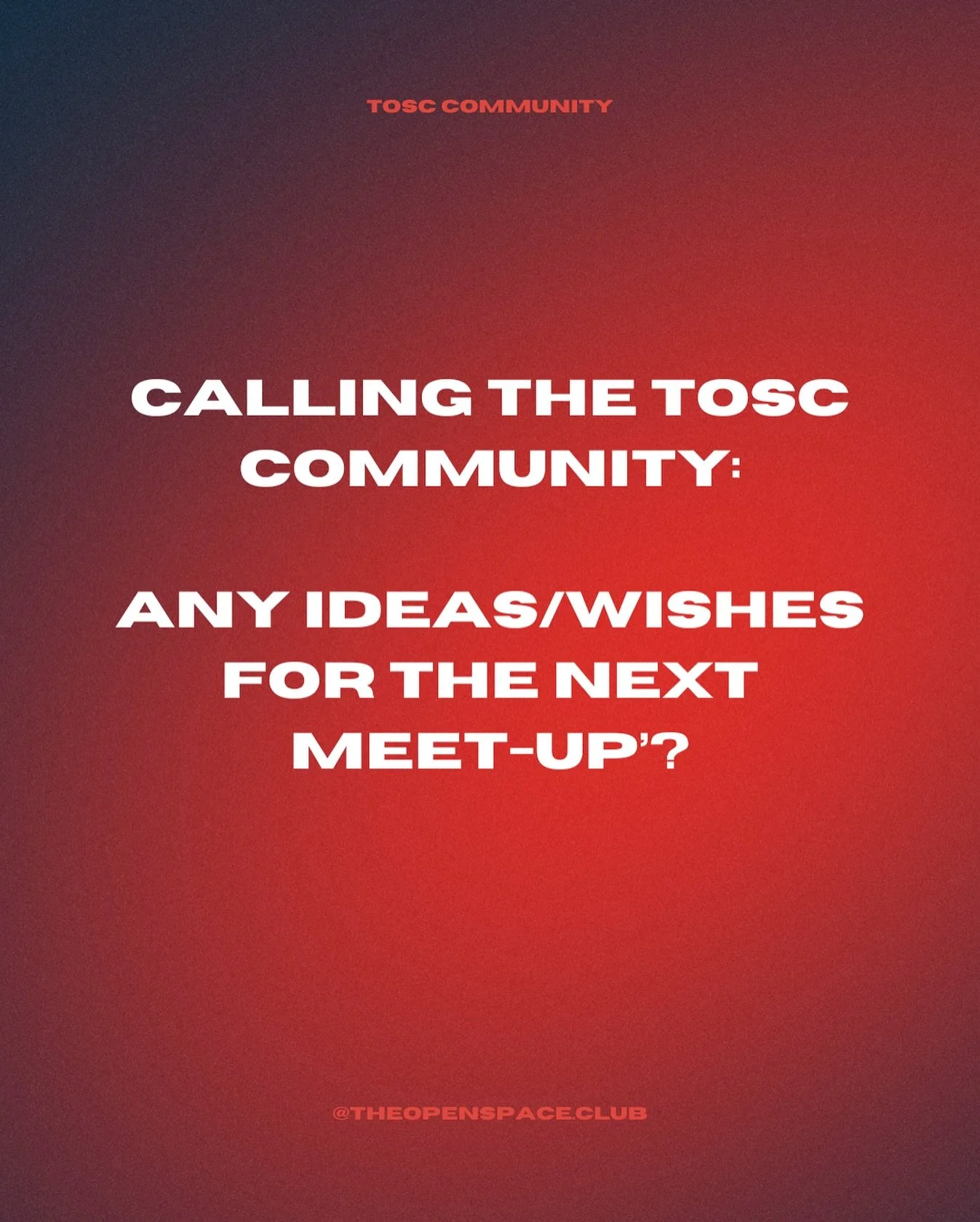 Calling the TOSC community! 🚀
The first Munich meetup kicked things off with laughs, coffee, and connection and now we&rsquo;re brainstorming what&rsquo;s next.

Do you have an idea for the next gathering?
An activity, a brunch spot/caf&eacute;, a v