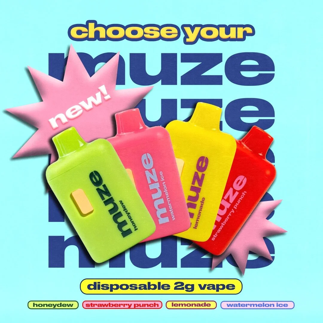 Meet the NEW muze 2G Flavored Vapes: your pocket-sized powerhouse.

2 grams. Zero bulk. All flavor.

Built for longer sessions, smoother hits, and serious fruit-forward vibes.

Find your flavor. Take it anywhere.
#muzewithus