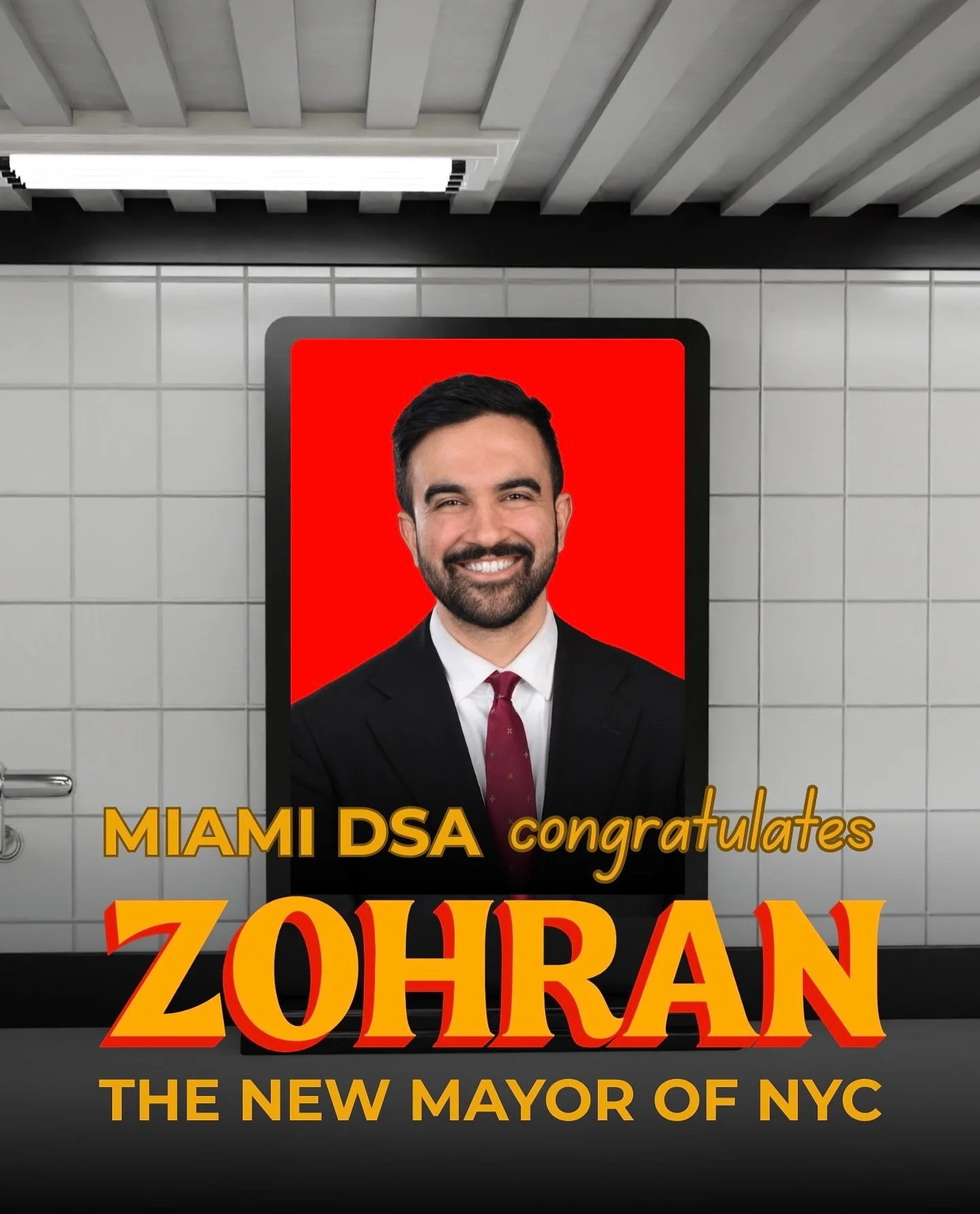 Tonight is a historic night for the socialist movement. Zohran Mamdani, a democratic socialist and DSA member, has been elected Mayor of NYC against the fierce opposition of billionaires, corporations, and the Zionist lobby! Now we must continue our 