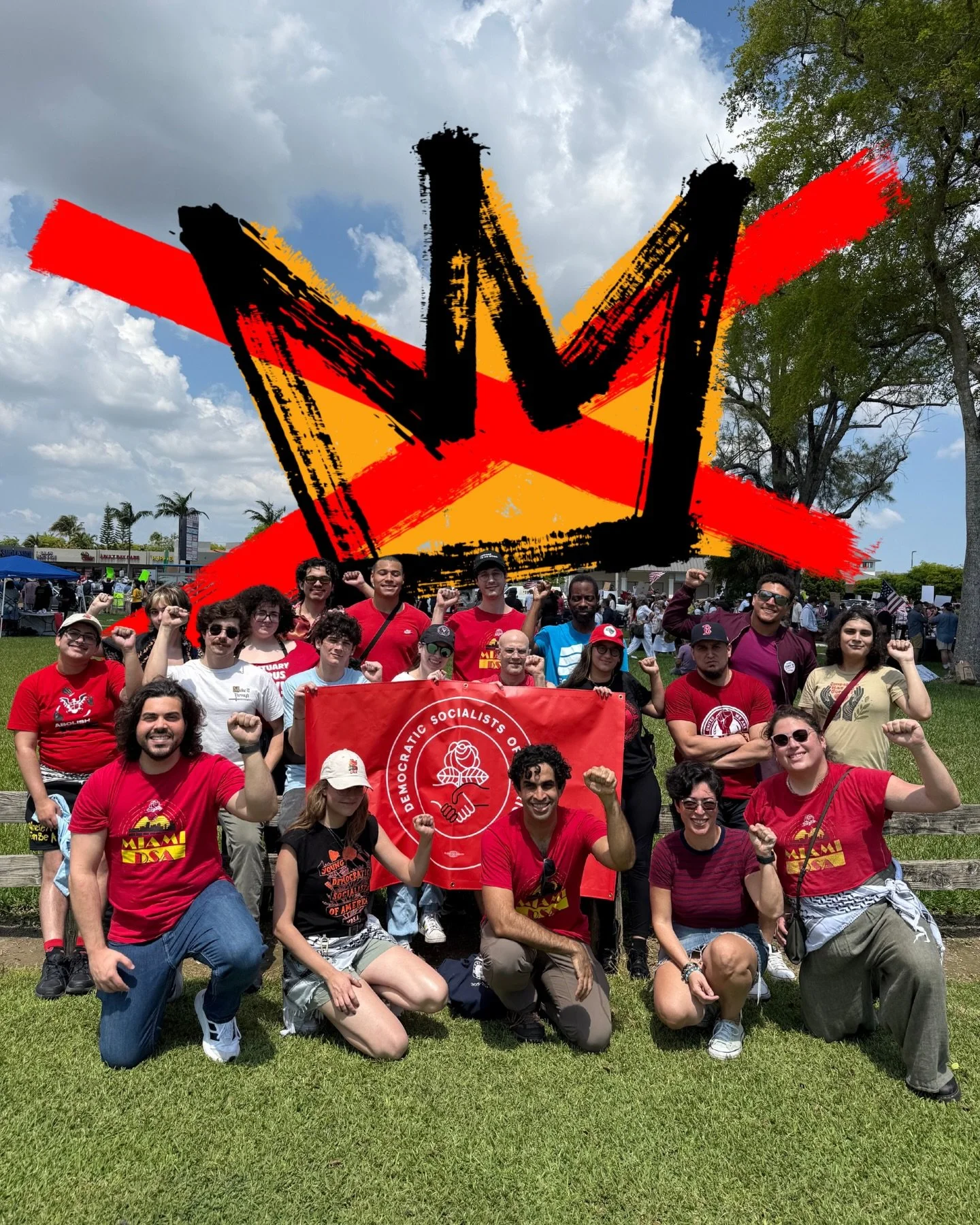 NO KINGS, NO BOMBS, NO BILLIONAIRES! 🌹 

The Miami DSA contingent met at No Kings in Tropical Park today to show our opposition to Trump&rsquo;s horrific policies and offer a democratic socialist alternative to traditional two-party politics. We tal