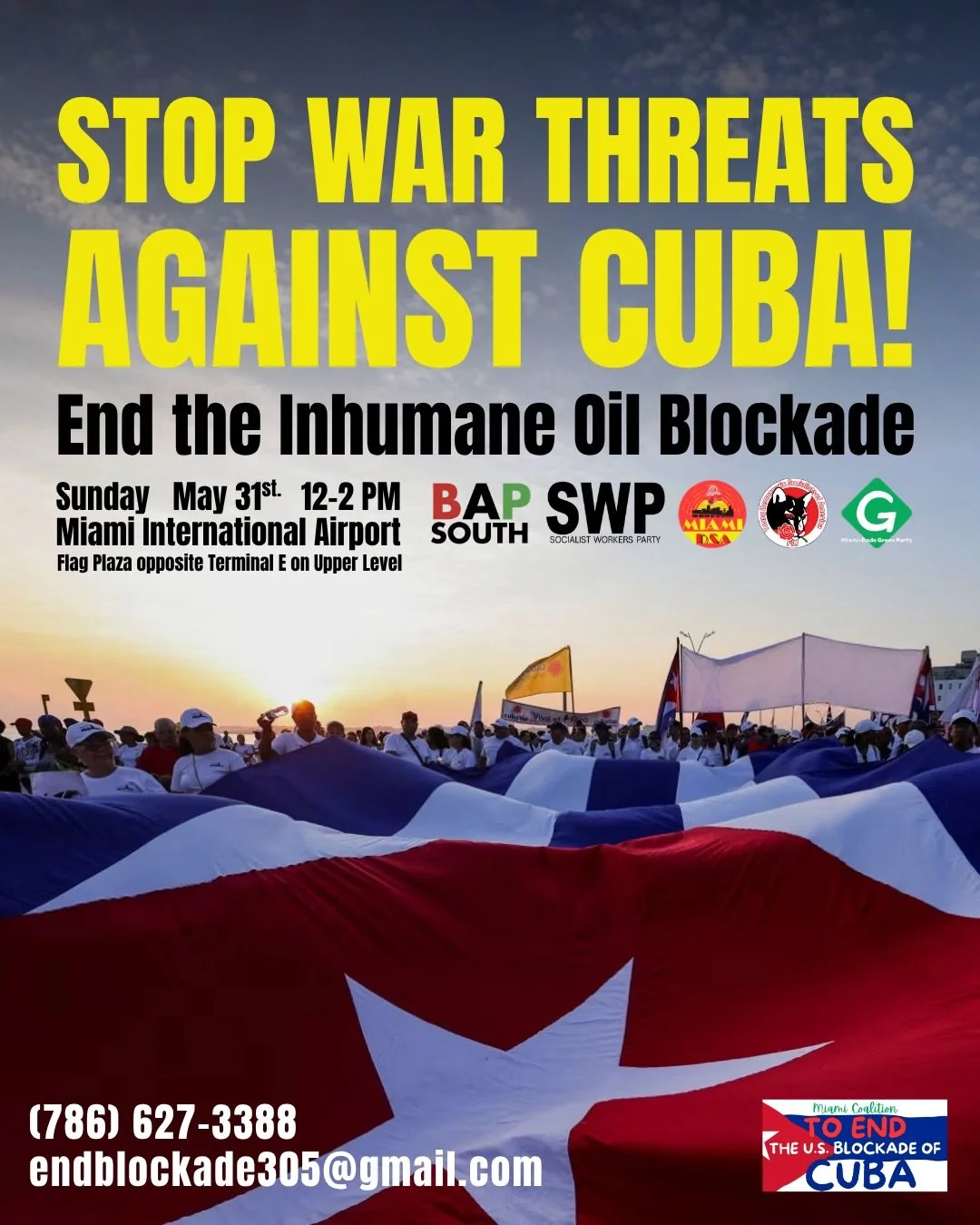 War against Cuba would mean the murderous bombing of family members of the million Cubans who are our neighbors. Neither the government or the people of Cuba are a threat in any way to the national security and peace of the people of the United State