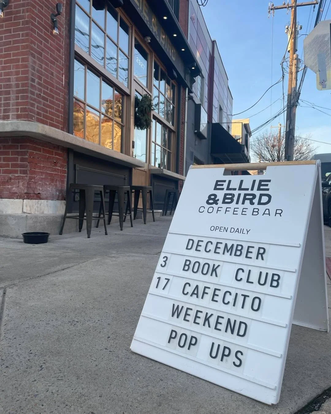 Happy December 🎄  we're ringing out the end of the year a few events!! 
- - - - - - - - - - - - - - - - - - - - - - - - - 

#HappyDecember #PhillyCoffee #PhillyEvents #PortRichmond #EllieAndBird #PhillySmallBusiness #ShopSmallPhilly #HolidayMarkets 