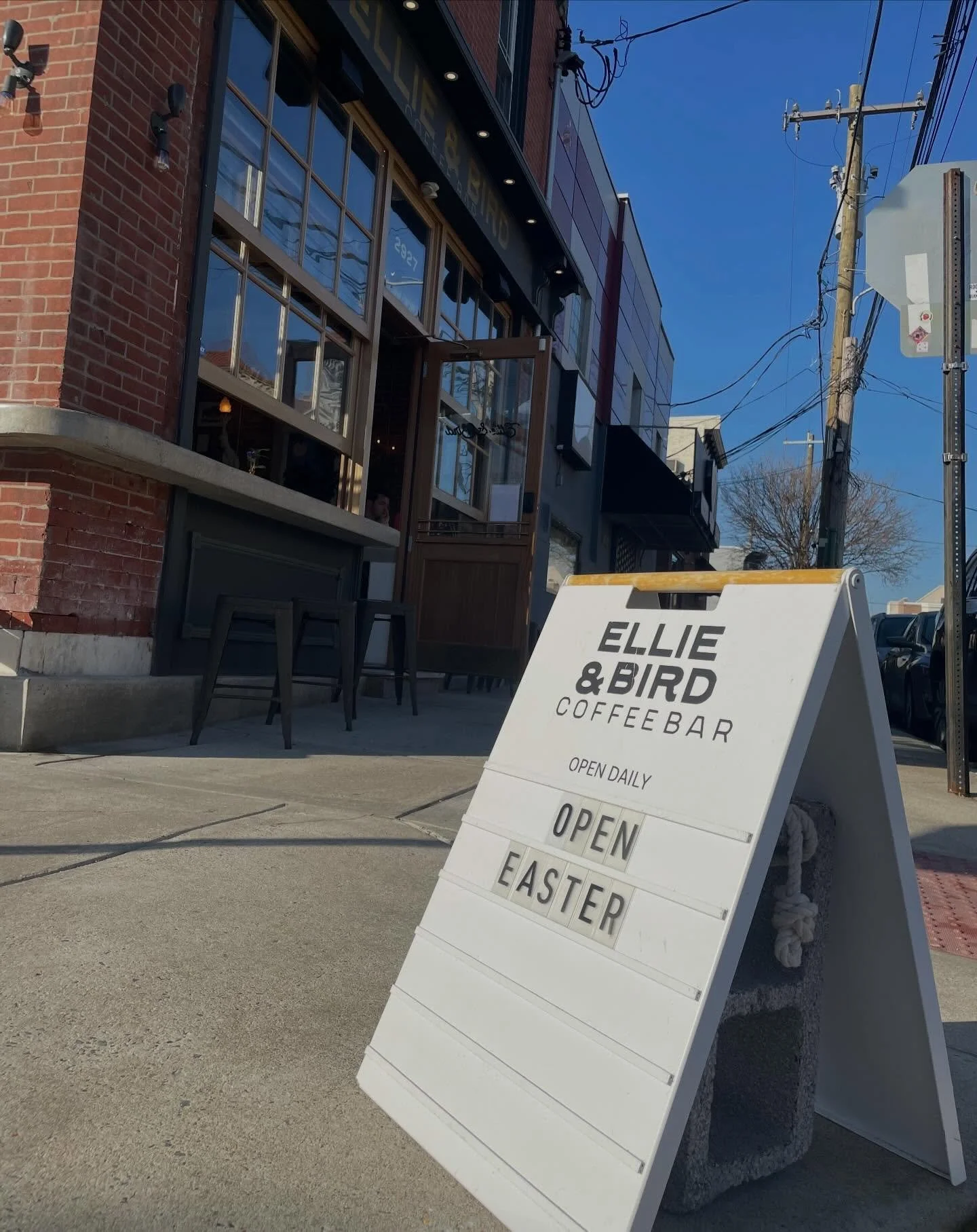 We'll be open tomorrow, Easter, from 8a-2p. @fistfulofflowersphilly will be here live slinging flowers with her Bouquet 💐 Bar!!! Also grab a card for your Mom-Mom featuring her favorite boyfriend 🐰 from @darkladyart