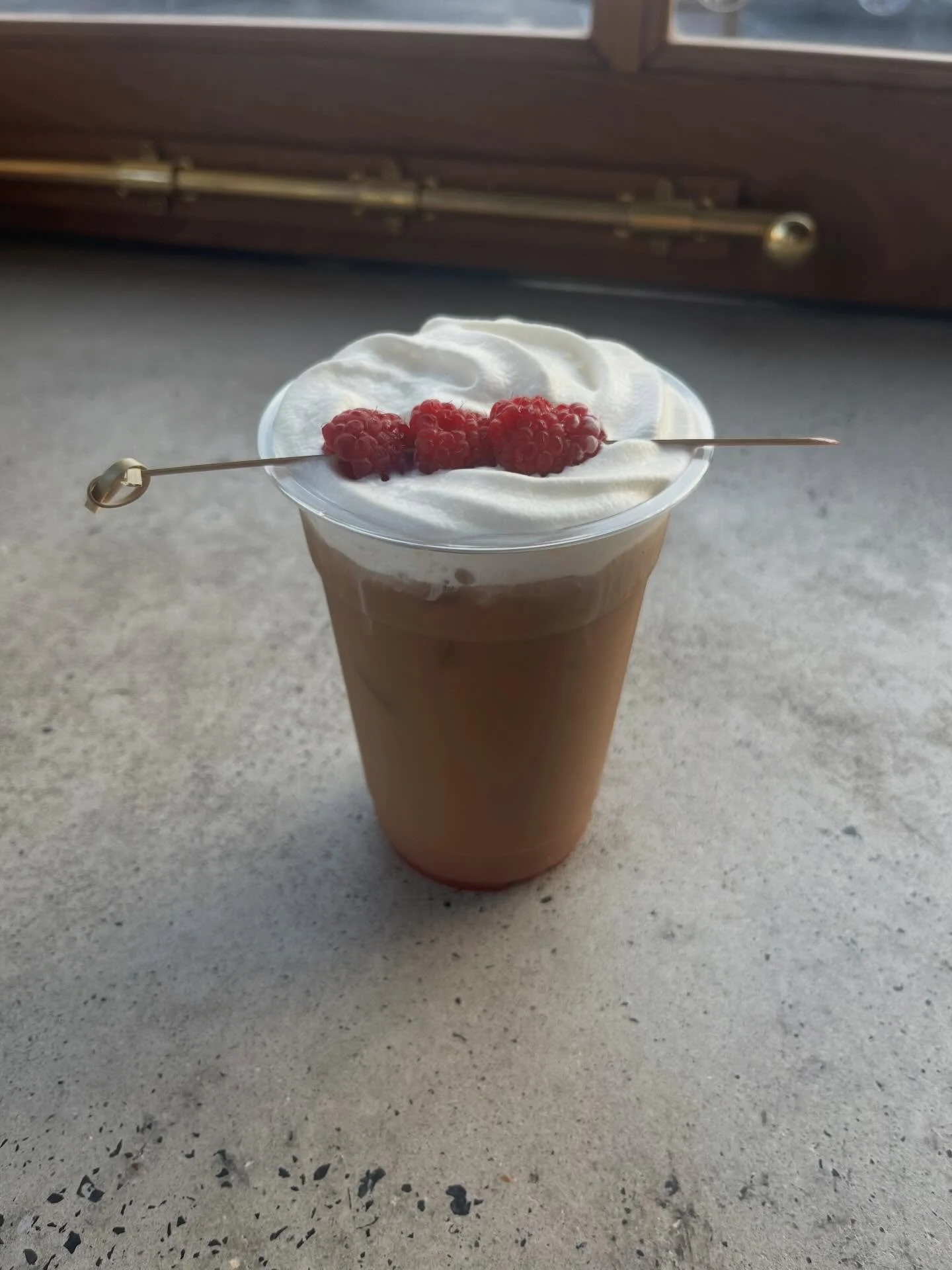 We were dumb and commented on @littlejoycoffee post that if one of our customers commented, we'd make this drink. Well a few of you did. So here it is cause we're not liars WHILE SUPPLIES LAST - Raspberry Danish Latte with Sweet Cream Cheese Cold Foa