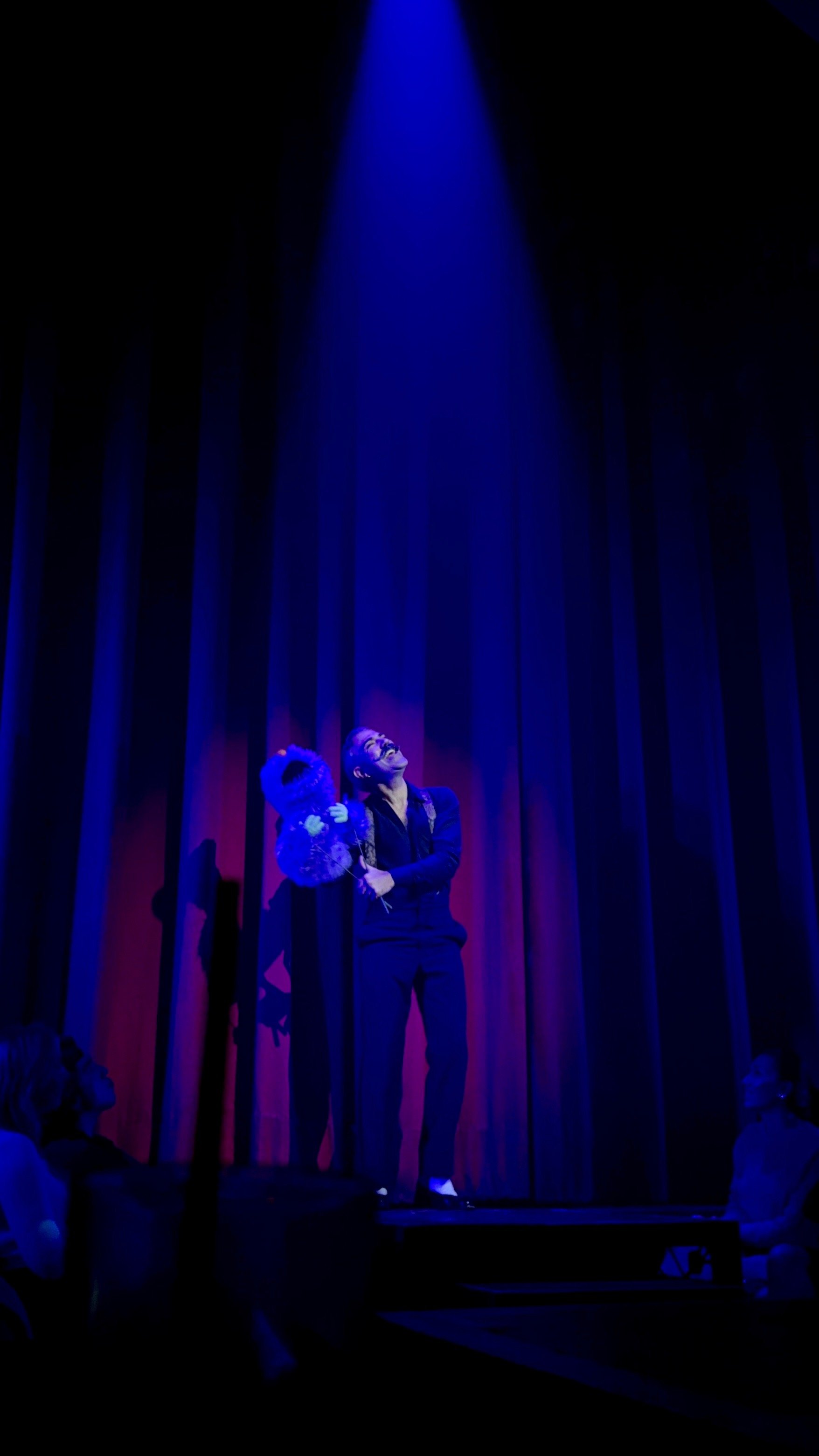 Puppeteer Joshua Holden performing at House of Yes in Brooklyn