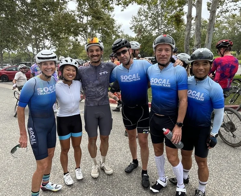 Irvine Orange County Triathlon Team at with Nick from TTL, July 2026