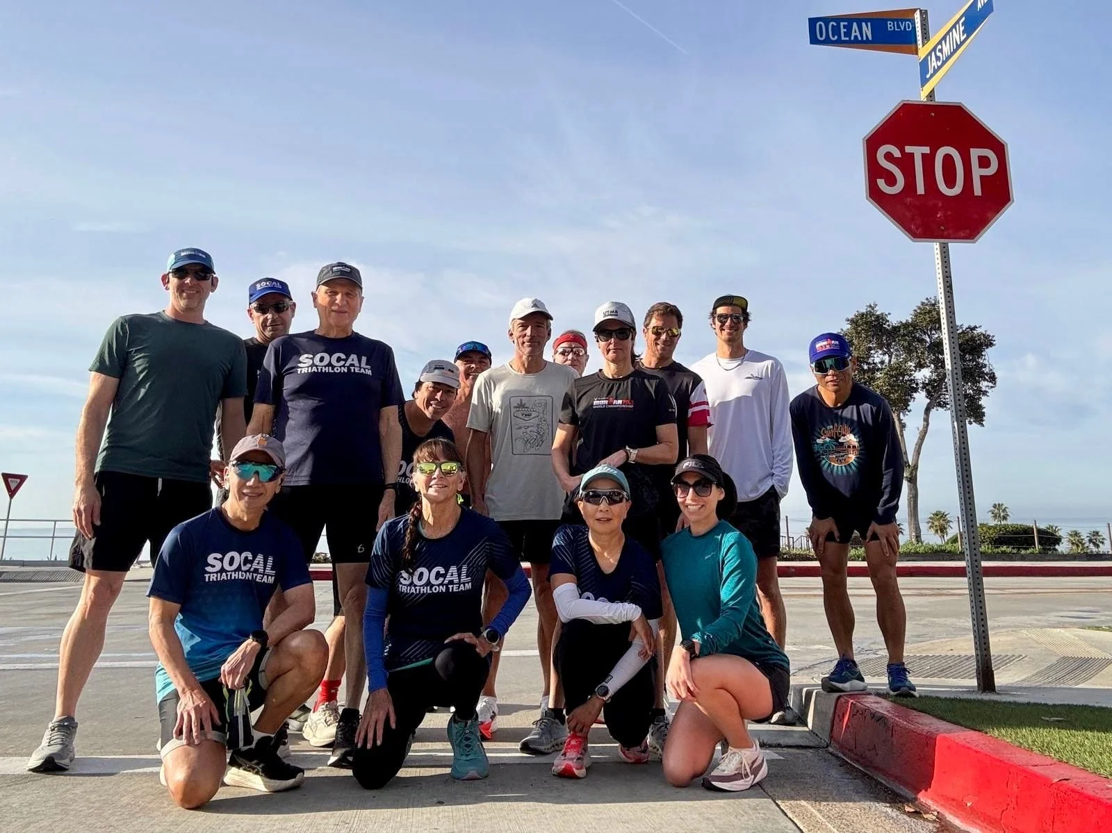 Irvine-based triathlon team gathers before our regular Sunday run in Orange County.