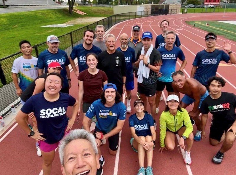 Irvine Orange County Triathlon Team at Thursday Morning Track Session