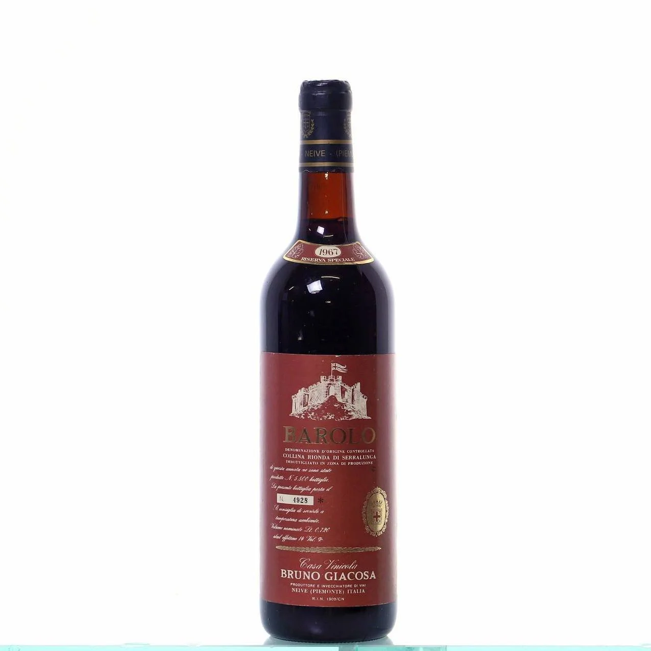 𝐋𝐨𝐭 𝟕𝟎𝟏 - 𝟏𝟗𝟔𝟕 𝐆𝐈𝐀𝐂𝐎𝐒𝐀 𝐁𝐫𝐮𝐧𝐨, 𝐁𝐚𝐫𝐨𝐥𝐨 𝐂𝐨𝐥𝐥𝐢𝐧𝐚 𝐑𝐢𝐨𝐧𝐝𝐚 𝐑𝐢𝐬𝐞𝐫𝐯𝐚 𝐒𝐩𝐞𝐜𝐢𝐚𝐥𝐞

As a pioneer  to bottle single vineyard cru in Piedmont, 1967 was the first year Bruno Giacosa designated the Rionda vineyar