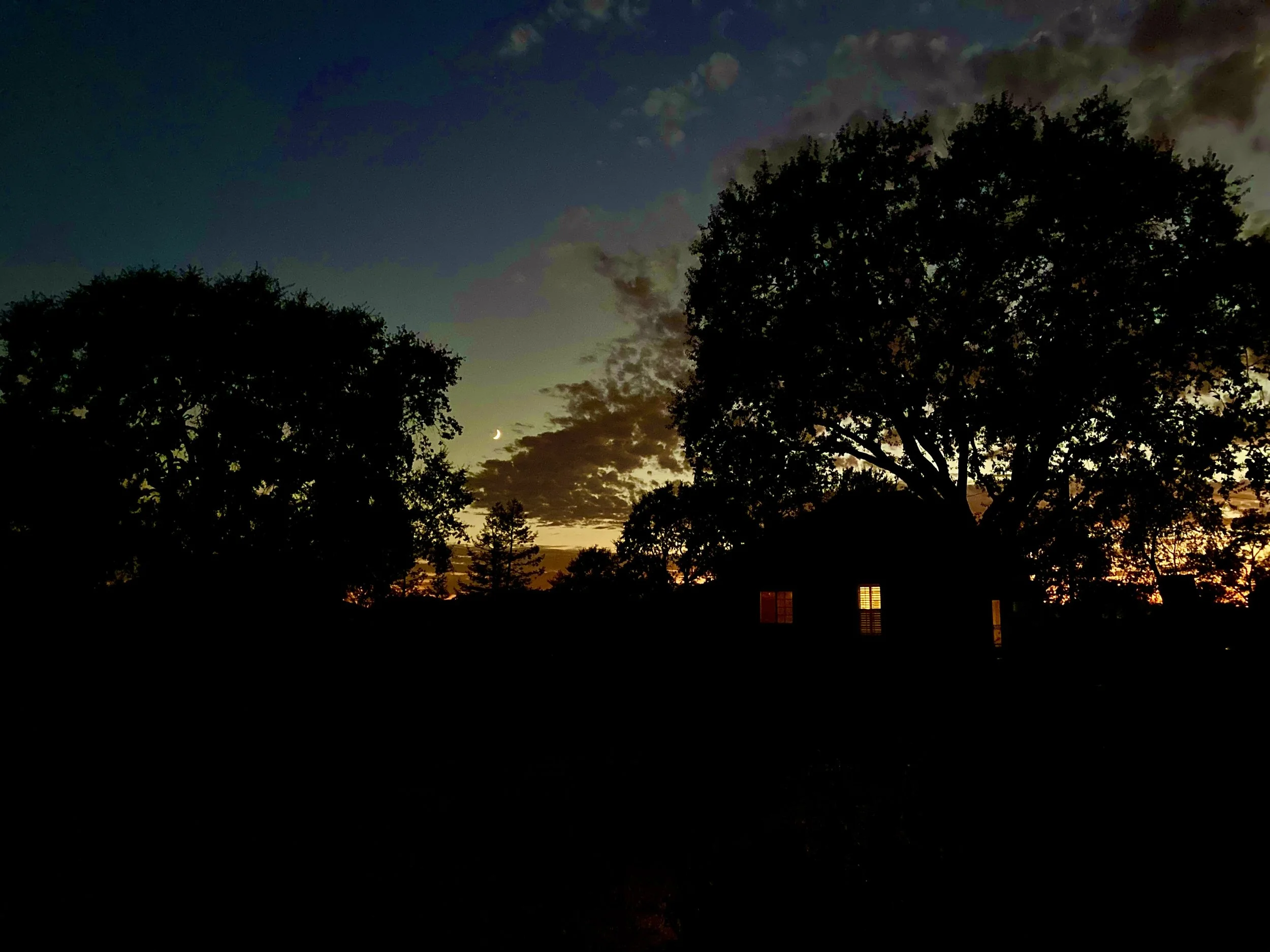 Nighttime on the farm