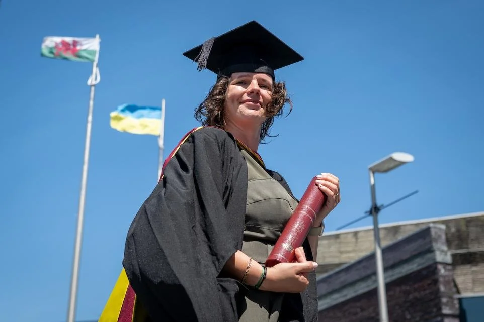 Mother who fled war graduates and finds “belonging” in Wales