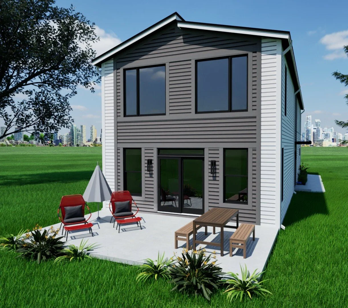 The Edge - Elevation A - Split Roof