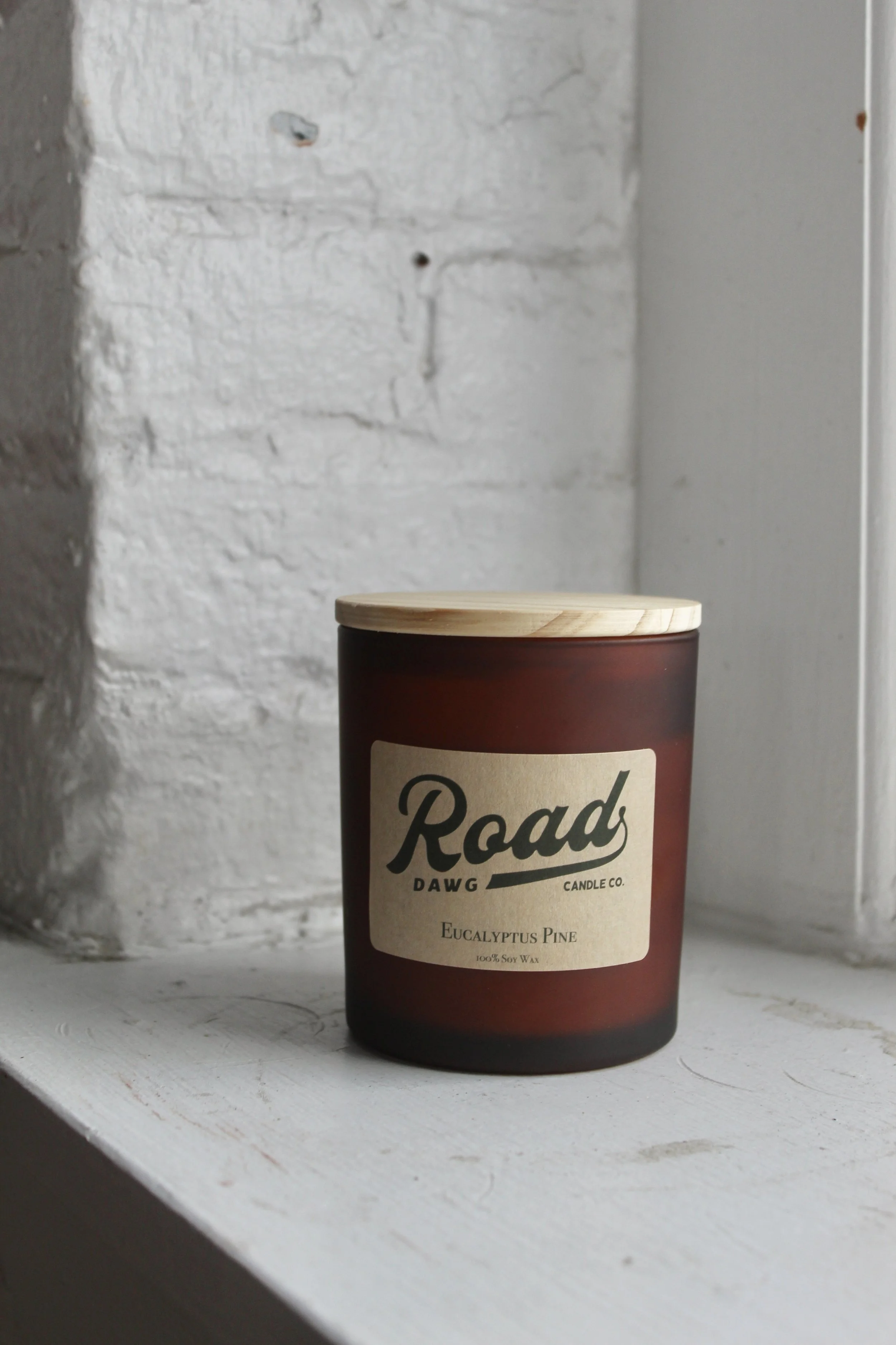 Frosted Amber Glass Candles