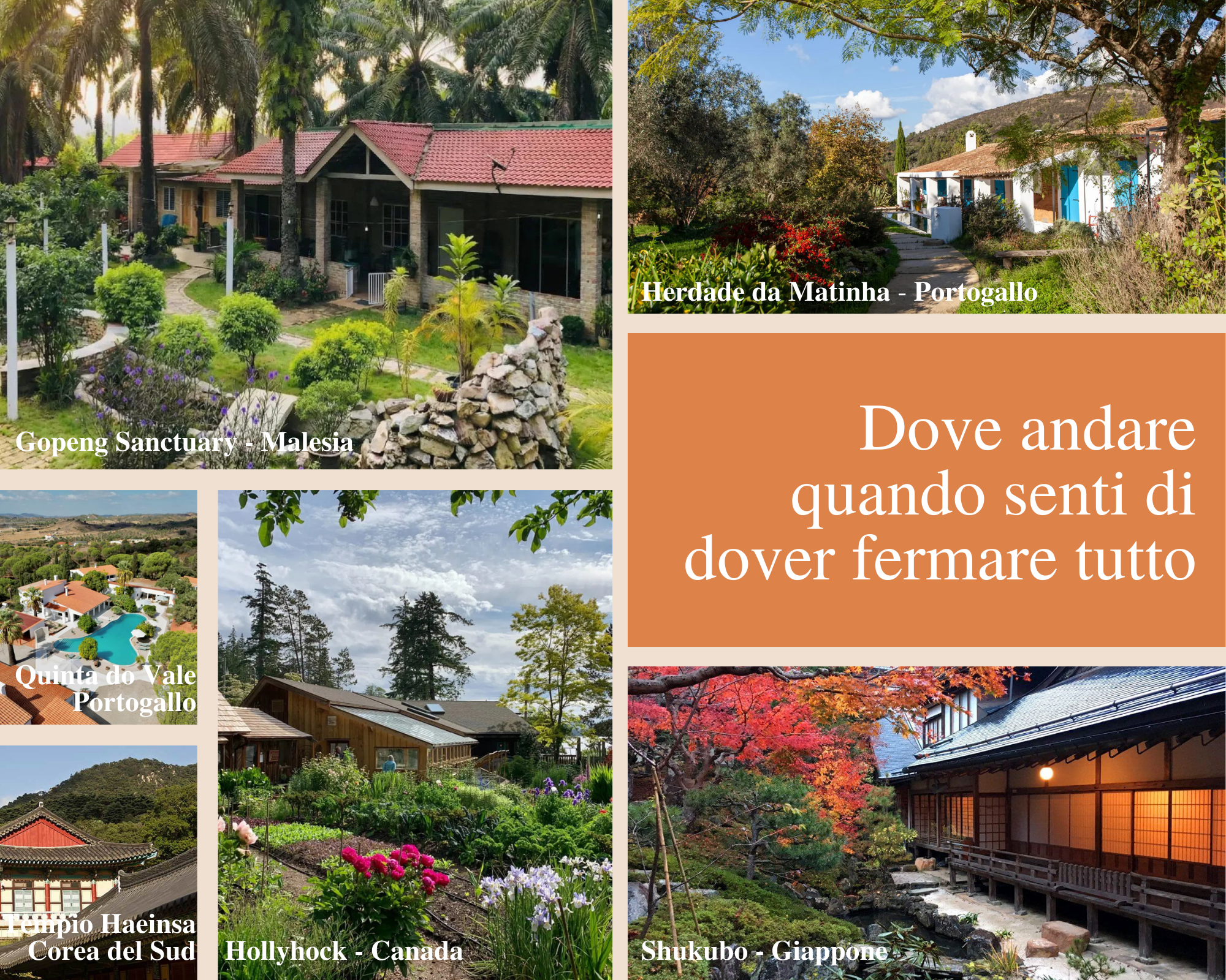 Dove andare quando senti di dover fermare tutto: spazi nel mondo che trasformano più di una vacanza