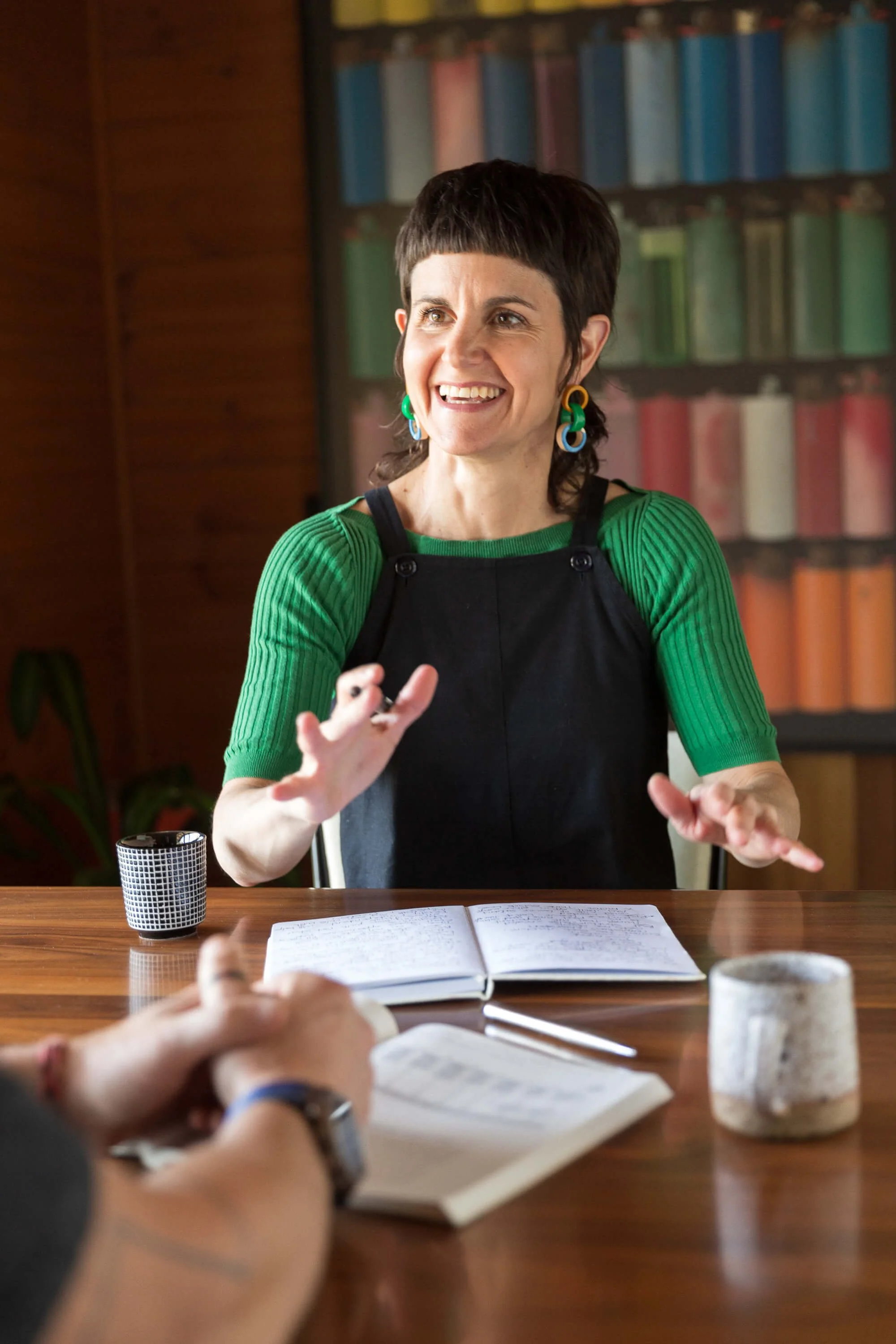 Olivia Cozzolino, social impact consultant, in a collaborative strategy session in Melbourne