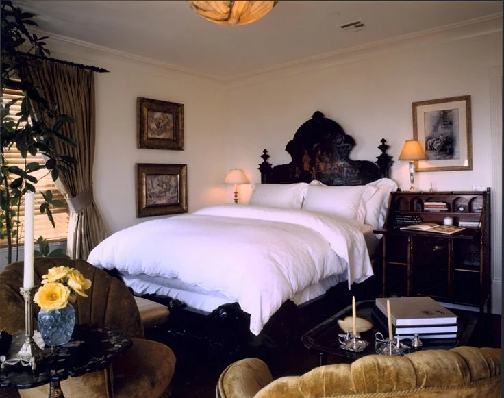 Bedroom, carved wood headboard, secretary….jpg