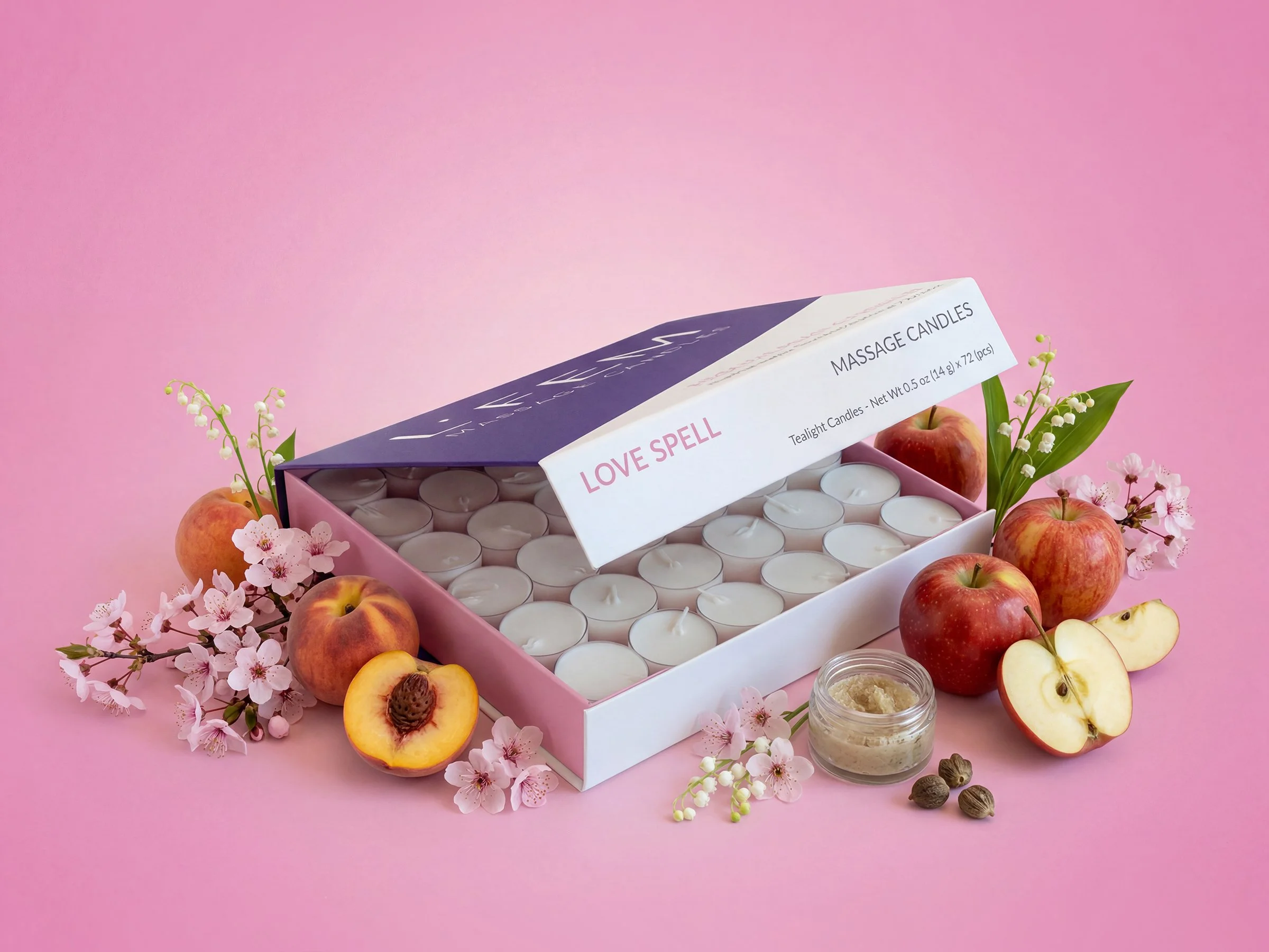 Love Spell Tealight Massage Candles  - 72 pack (Copy)