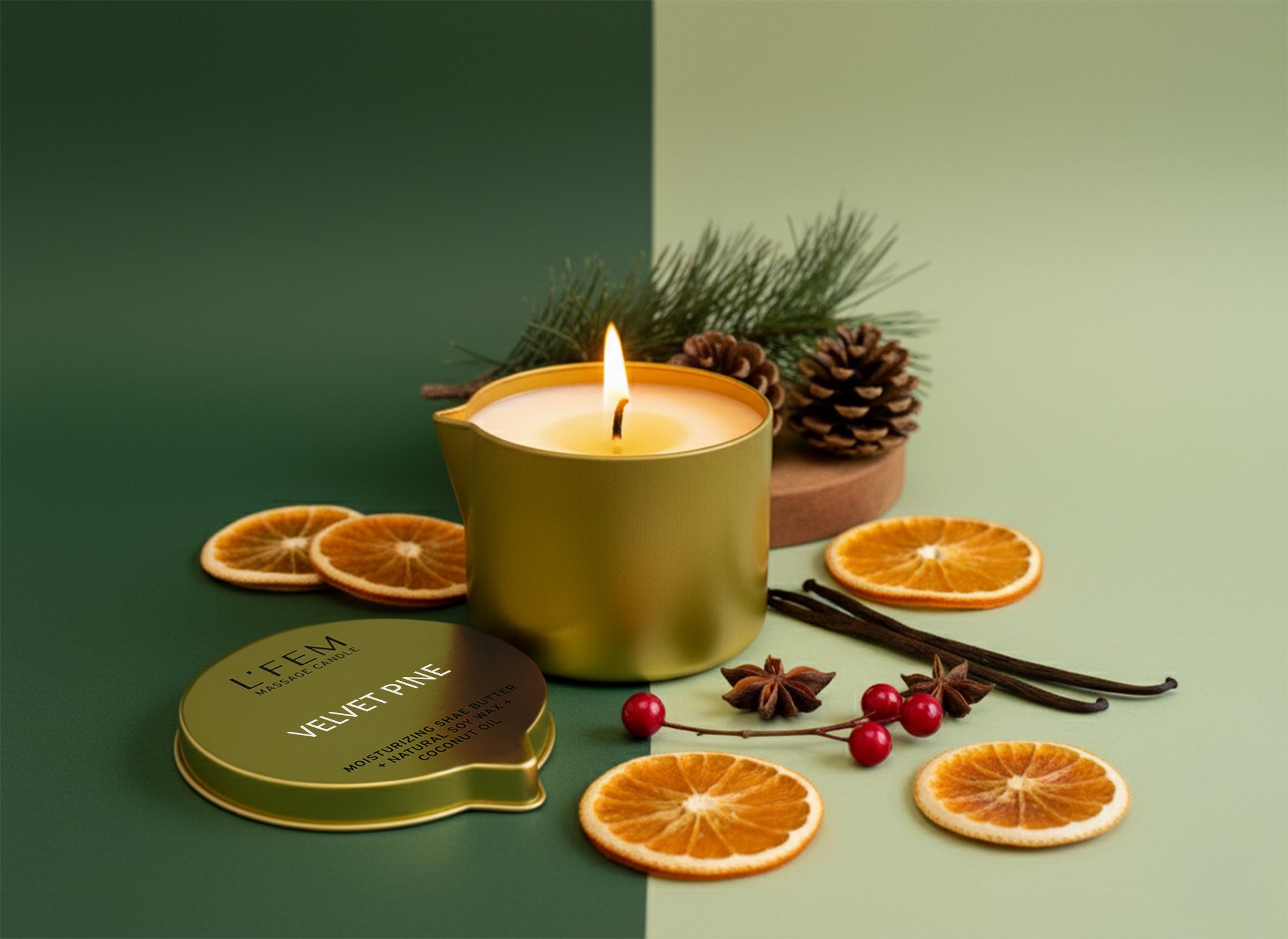 Velvet Pine Massage Candle - 8oz